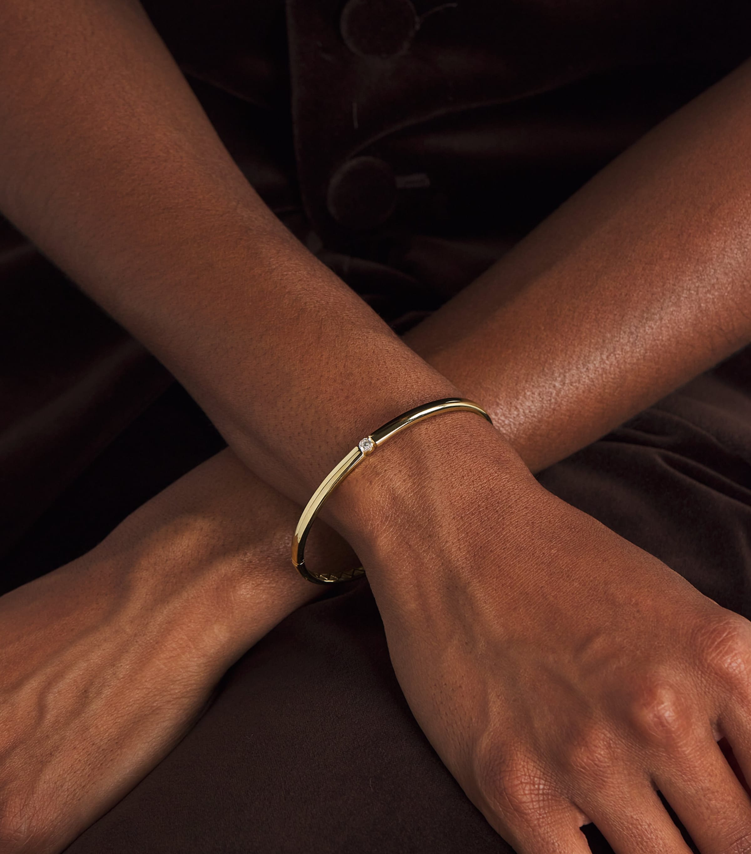 Yellow Gold and Diamond Zeus Bangle YELLOW GOLD Image 5