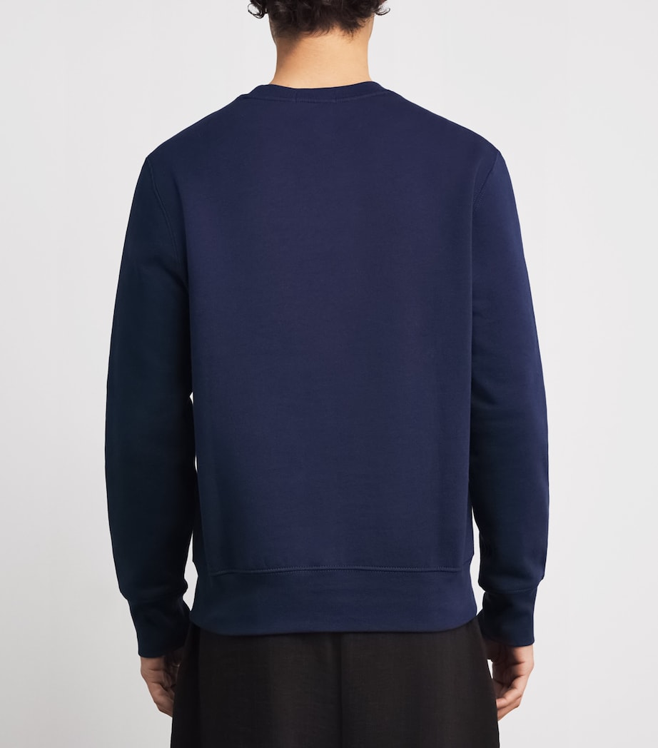 Cotton-Blend Polo Bear Sweatshirt NWPRT NVY-SOCIETY BR Image 4