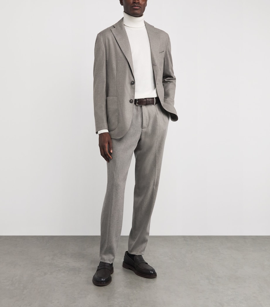 Wool Flannel Soft Blazer BEIGE WOOL Image 2