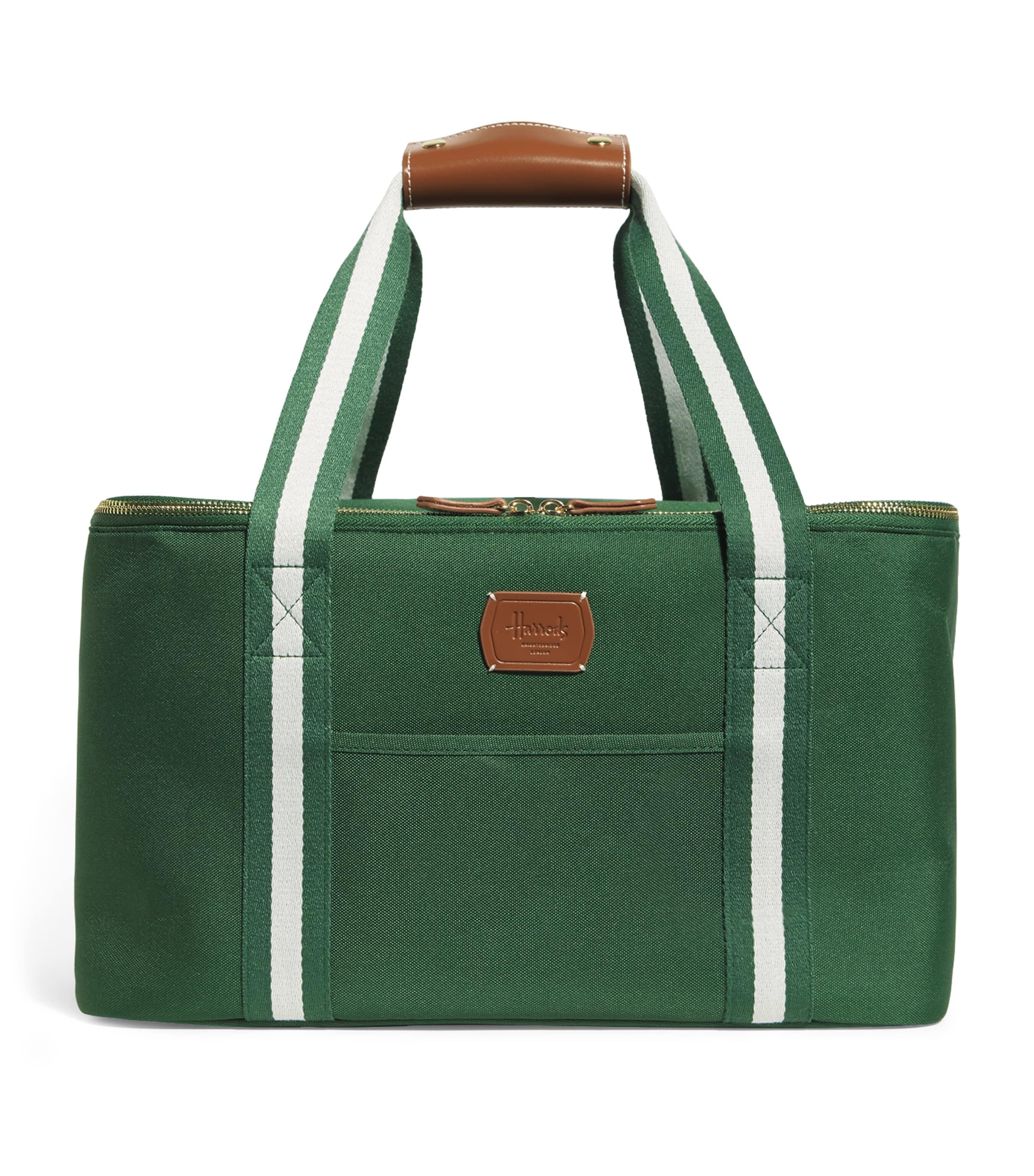 レジャー【Harrods】UK発 ロゴ クーラー 保冷 バッグ ラージ 緑 Harrods Large Cooler Bag | Harrods UK
