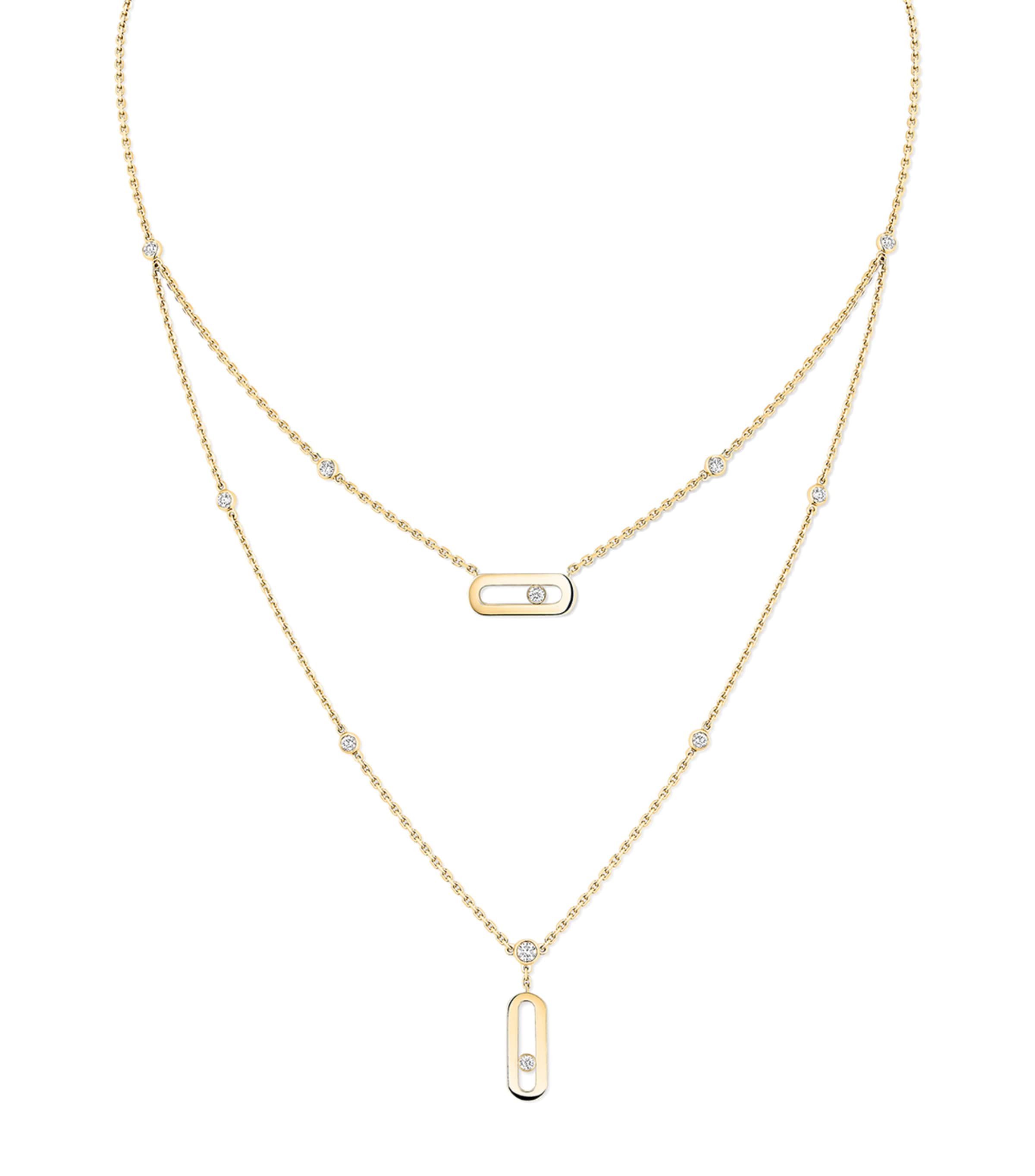 Messika Move Uno Yellow Gold and Diamond Necklace (0.30ct) Yellow Gold Image 1