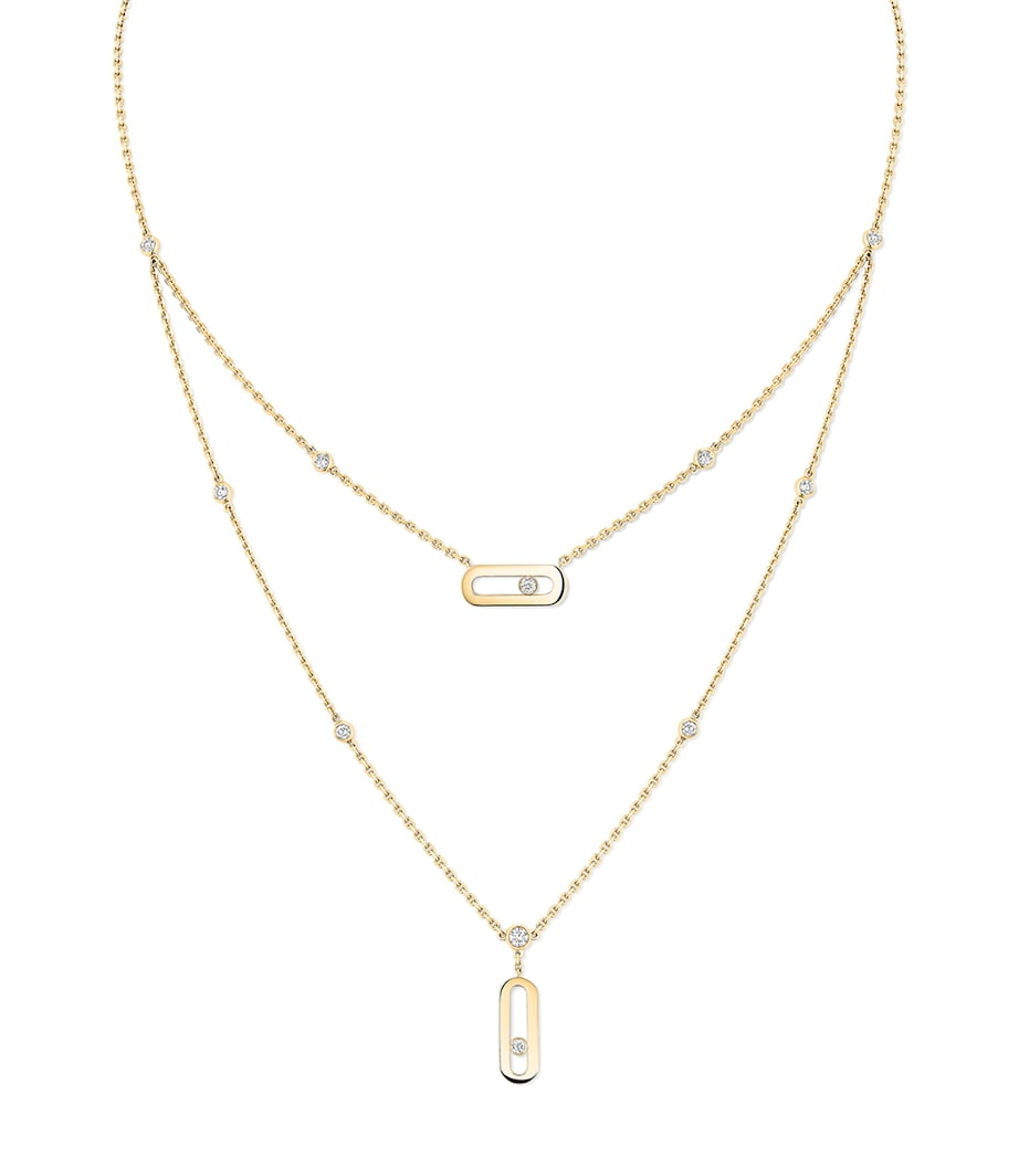 Messika Move Uno Yellow Gold and Diamond Necklace (0.30ct) Yellow Gold Image 1