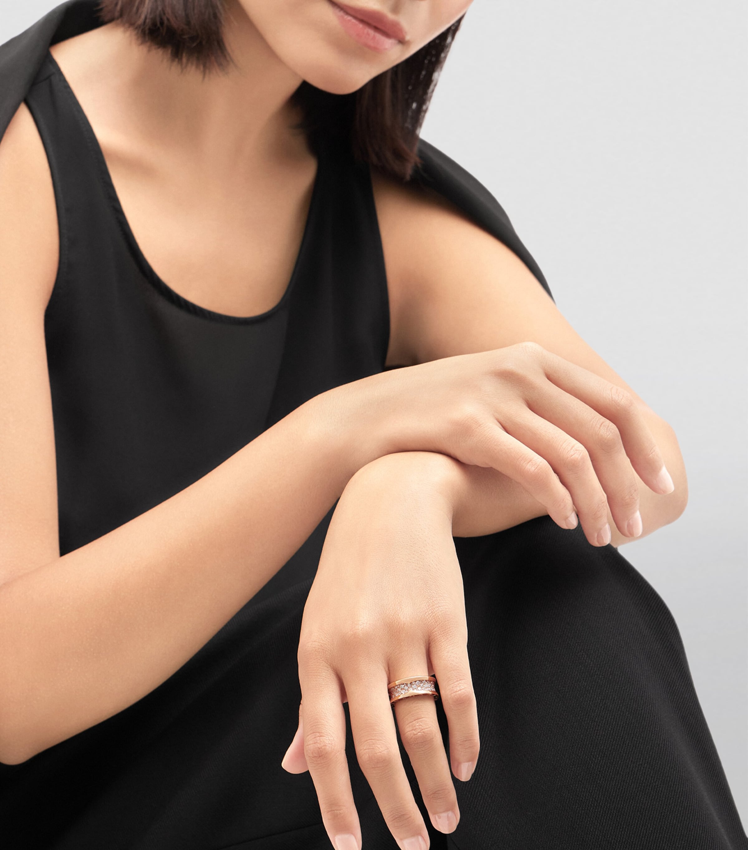 Rose Gold and Diamond B.zero1 Ring ROSE GOLD Image 4