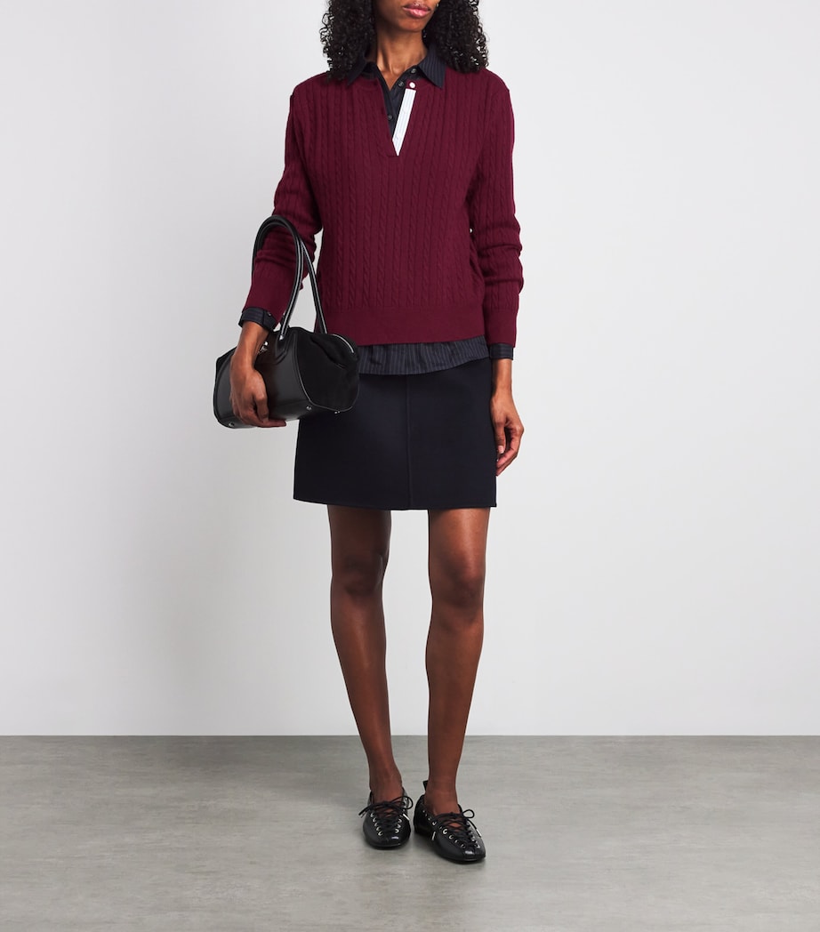 Wool-Cashmere Sweater BURGUNDY Image 2