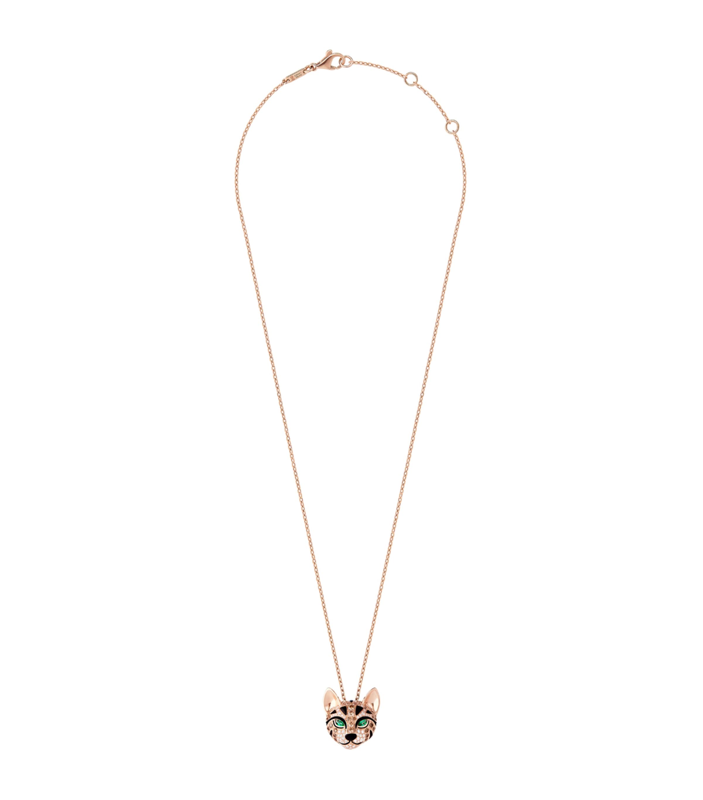 Rose Gold, Diamond and Emerald Animaux de Coll Necklace ROSE Image 1