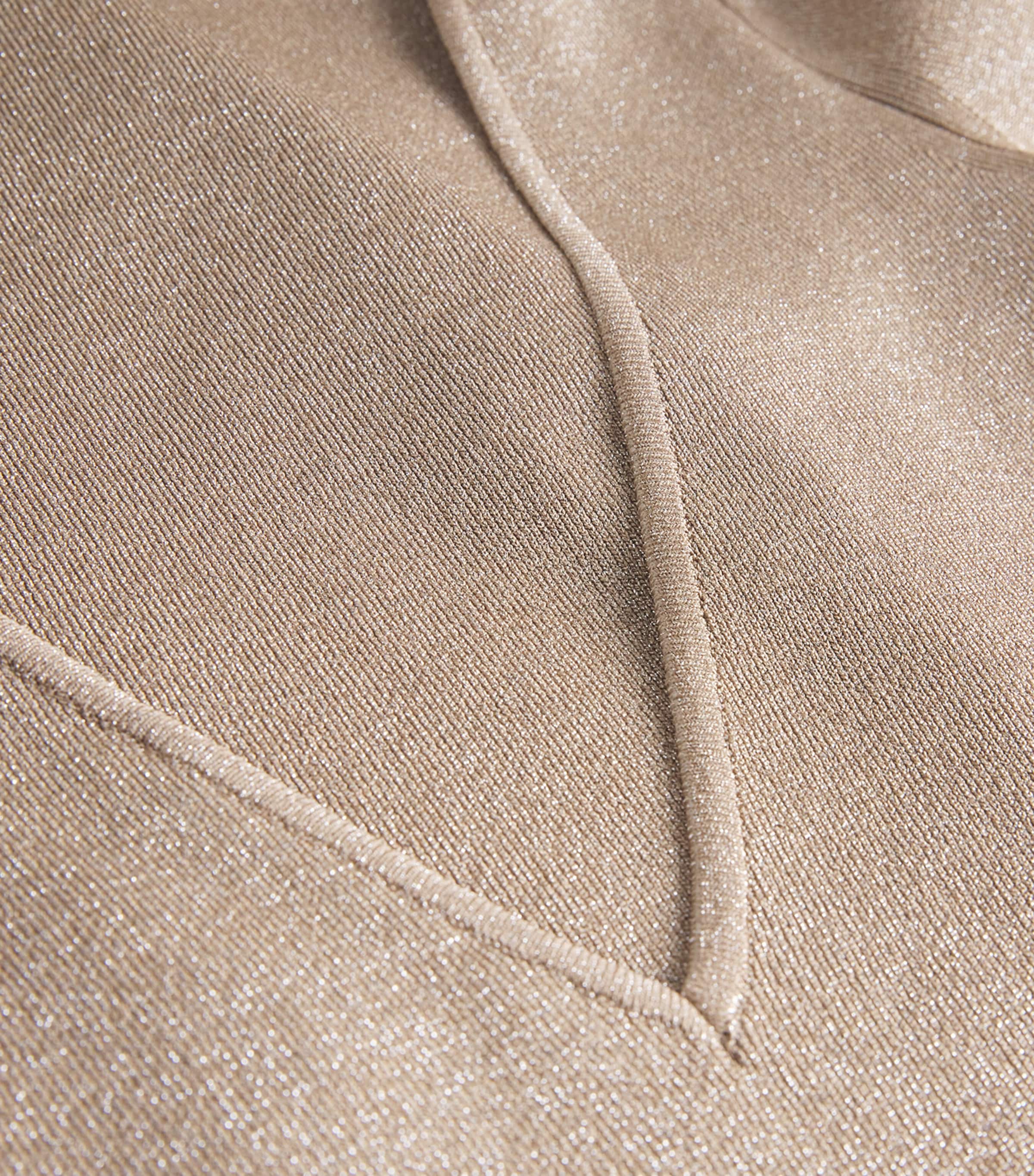 Metallic-Knit Maxi Dress BEIGE Image 5