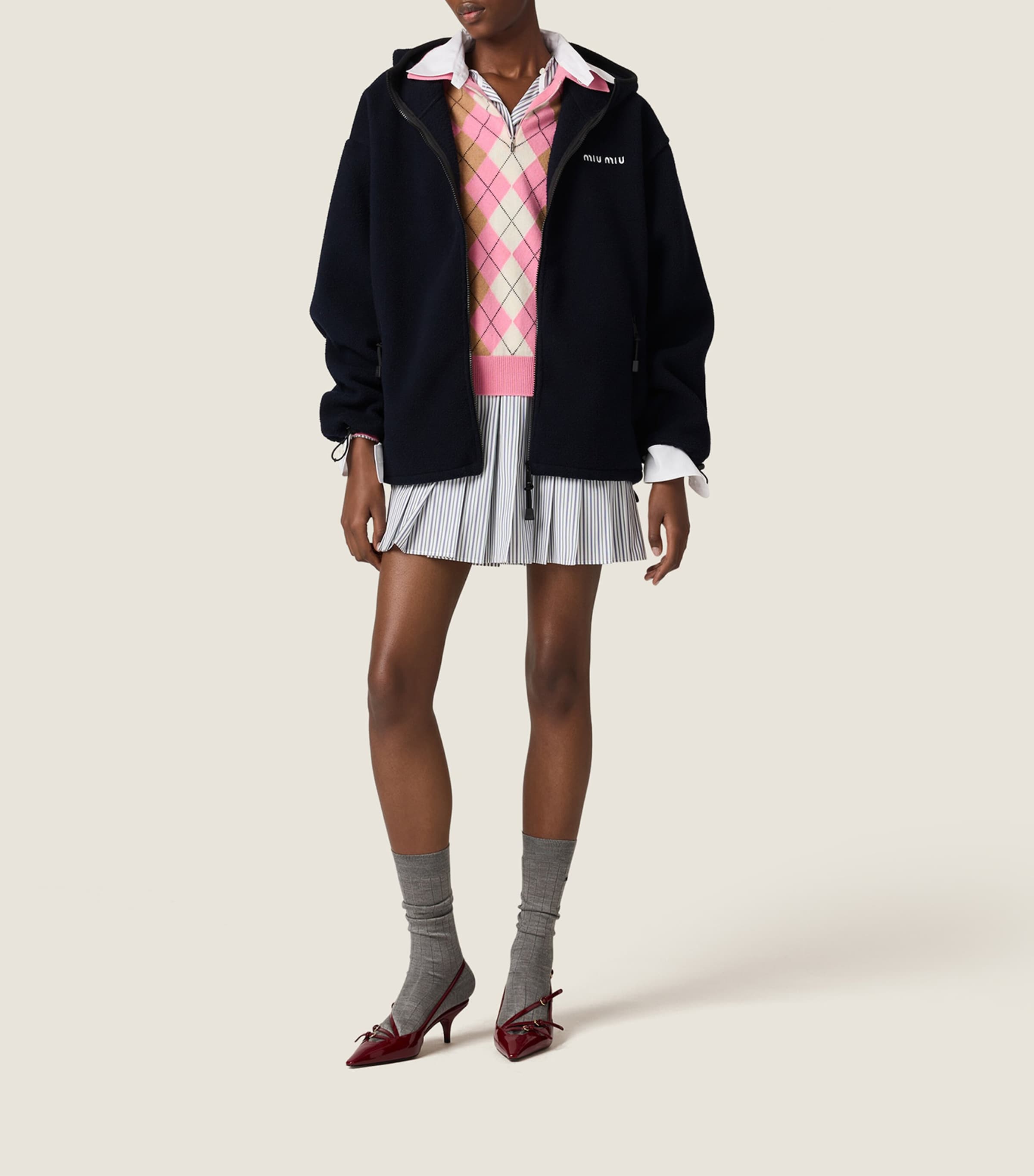 Cotton Poplin Stripe Mini Dress F0UB0 Image 6