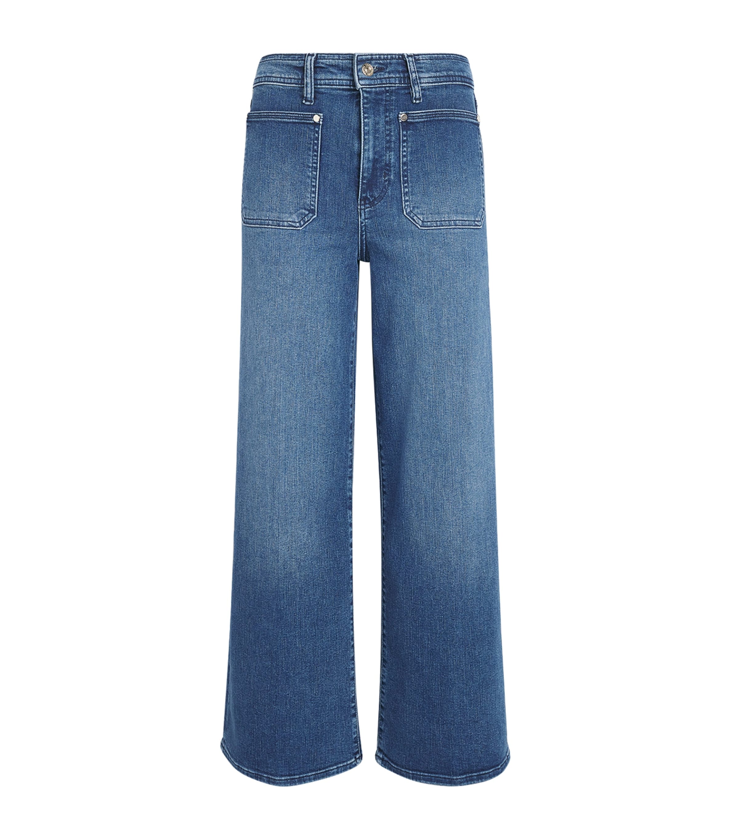 FRAME Womens Le Slim Palazzo High-Rise Wide-Leg Jeans Archive Image 1