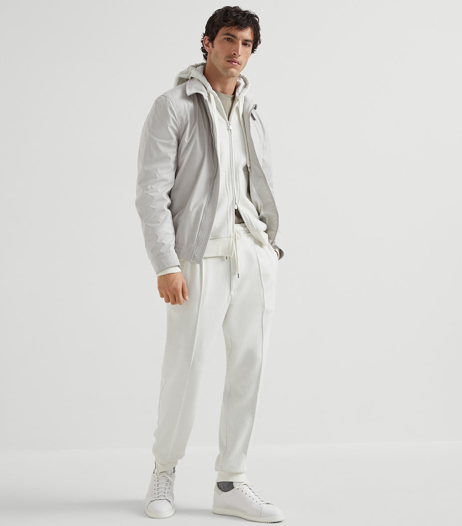 Cotton-Cashmere-Blend Crête Sweatpants C387 Image 4