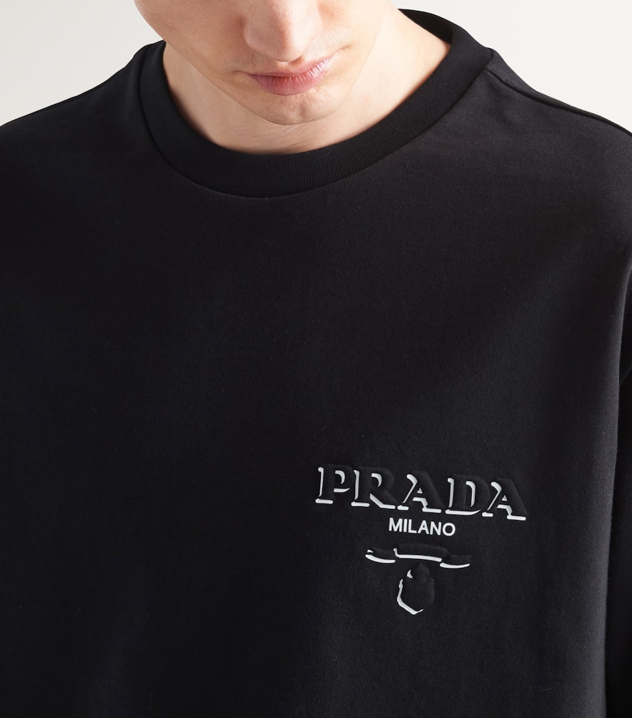 Prada Mens Cotton Logo T-Shirt Image 5