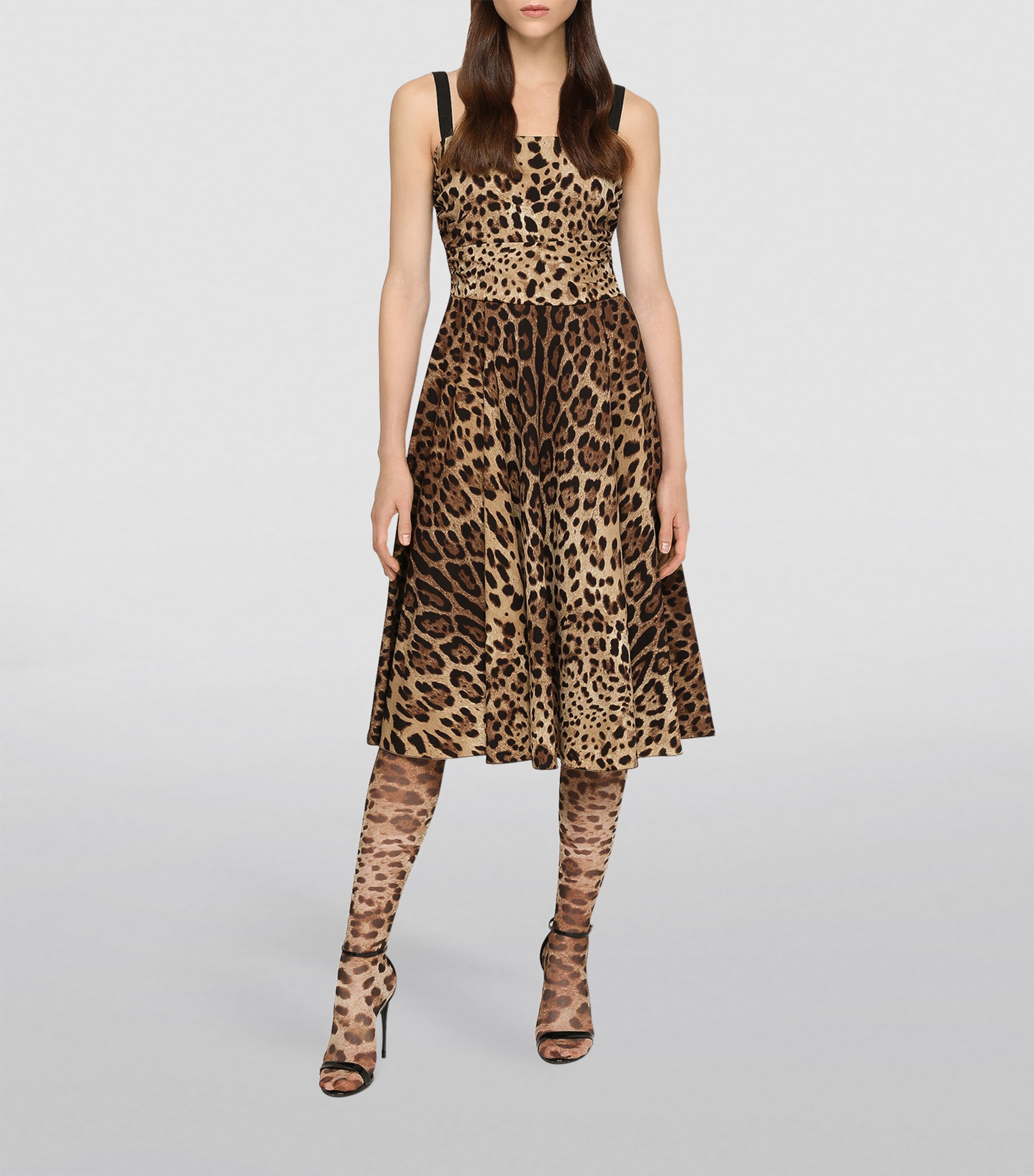 Silk Leopard-Print Midi Dress HY13M-LEO NEW Image 3