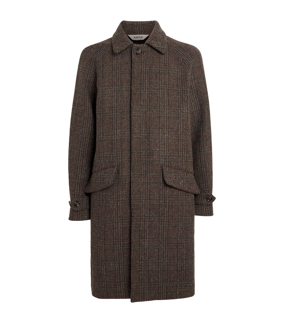 Wool Check Coat 42325 - MARRONE Image 1
