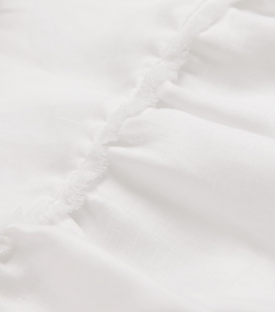 Agnona Womens Cotton Tiered Maxi Skirt White Image 6