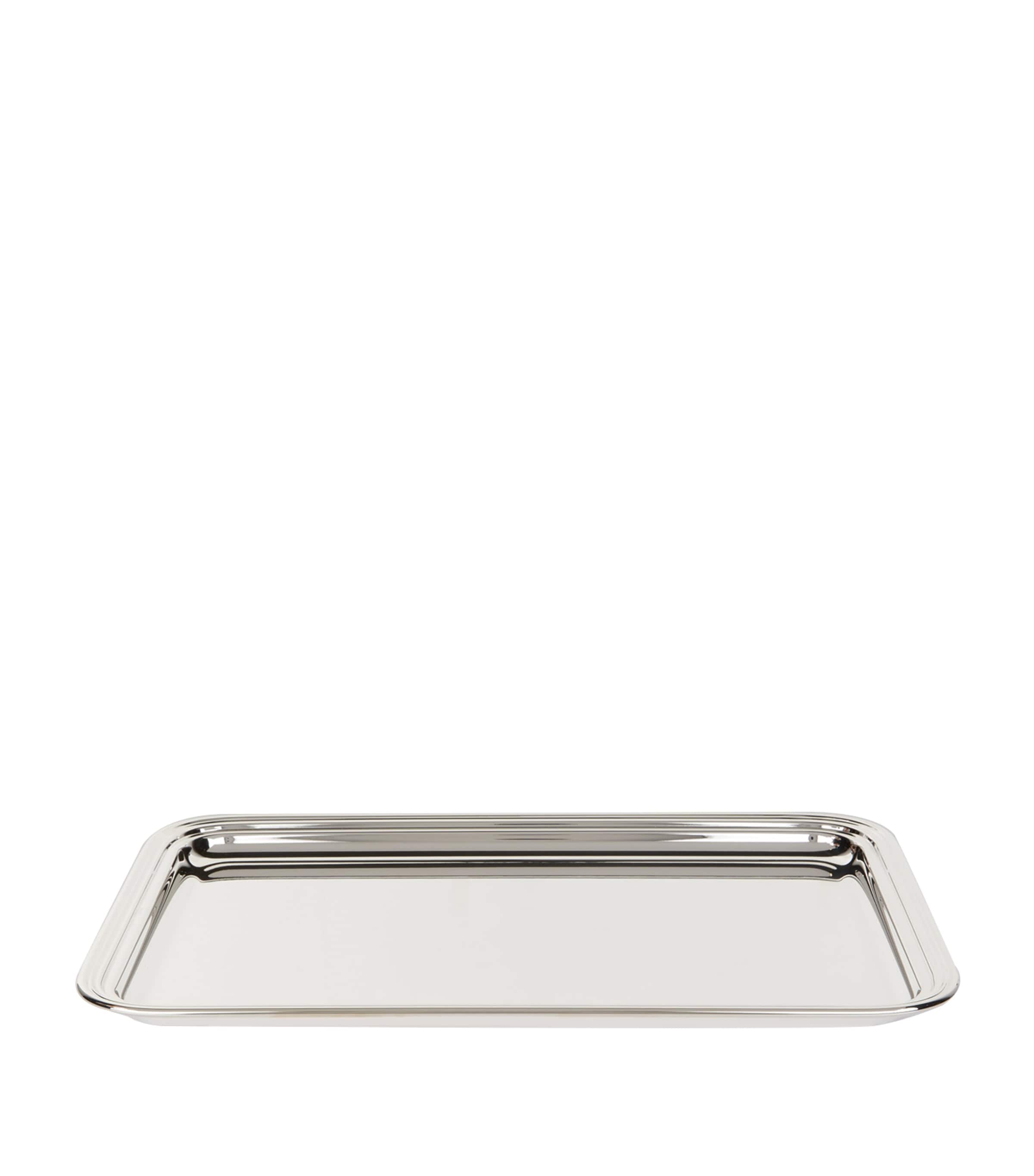 Silver Plated Georgian Rectangular Tray with Handles (41cm x 30cm) SILVER Image 2
