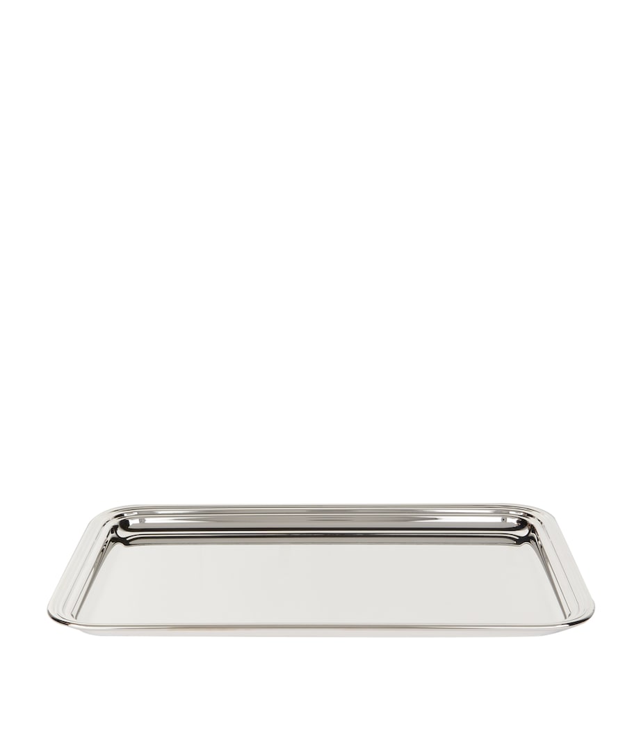 Silver Plated Georgian Rectangular Tray with Handles (41cm x 30cm) SILVER Image 2