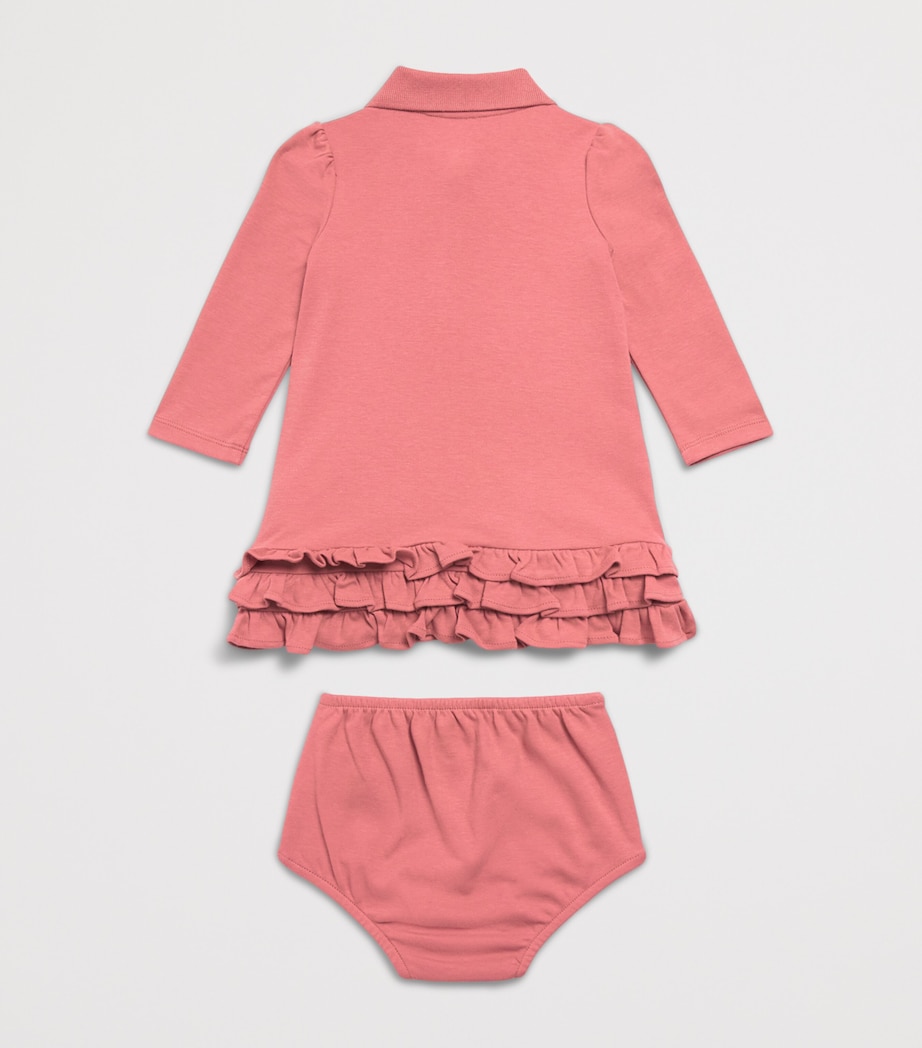 Ralph Lauren Kids Cotton Polo Dress and Bloomers Set (3-24 Months) Canvas Pink Image 2