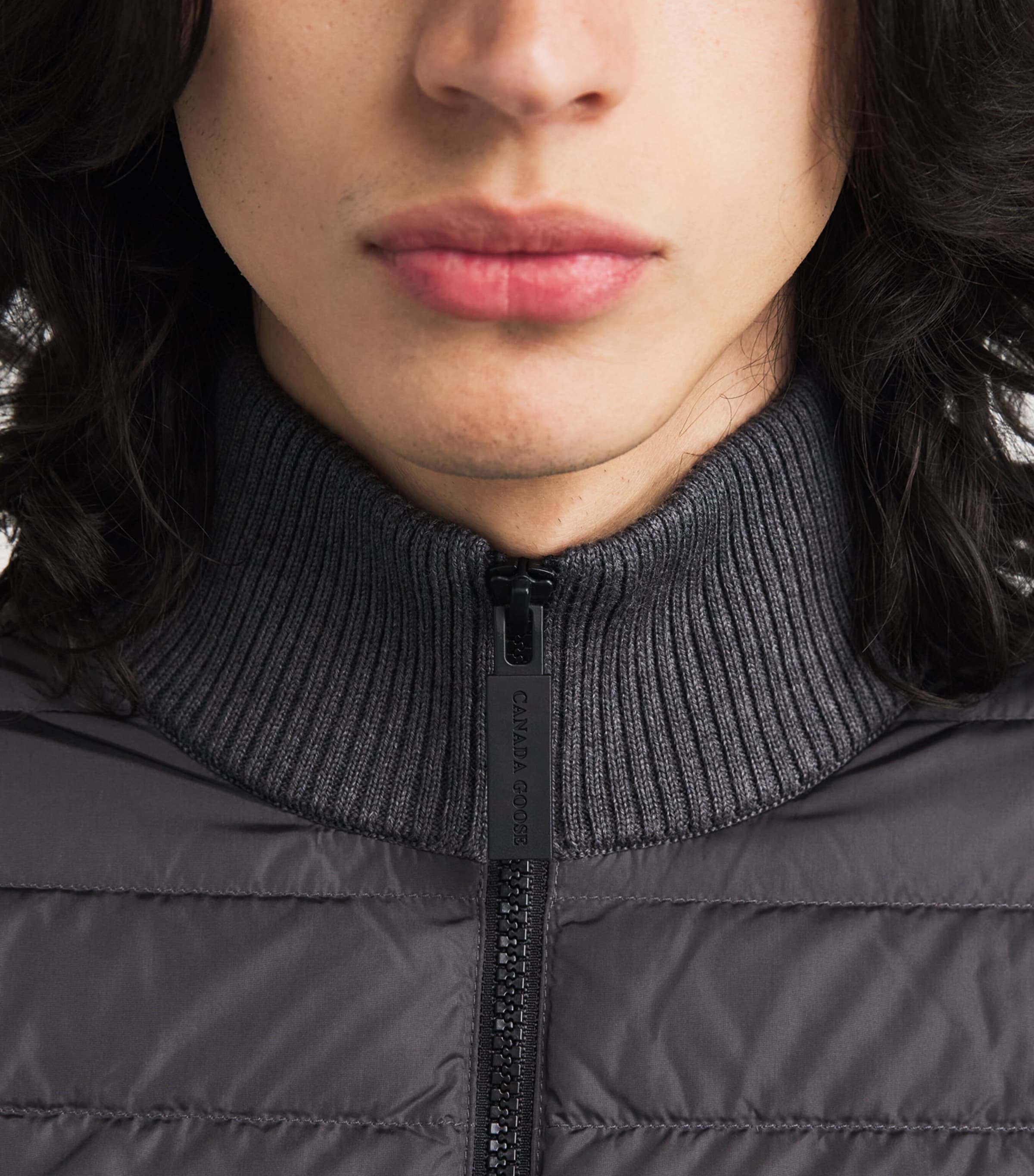 Canada Goose Mens Down-Merino Wool Hybridge Puffer Jacket Iron Grey Image 6