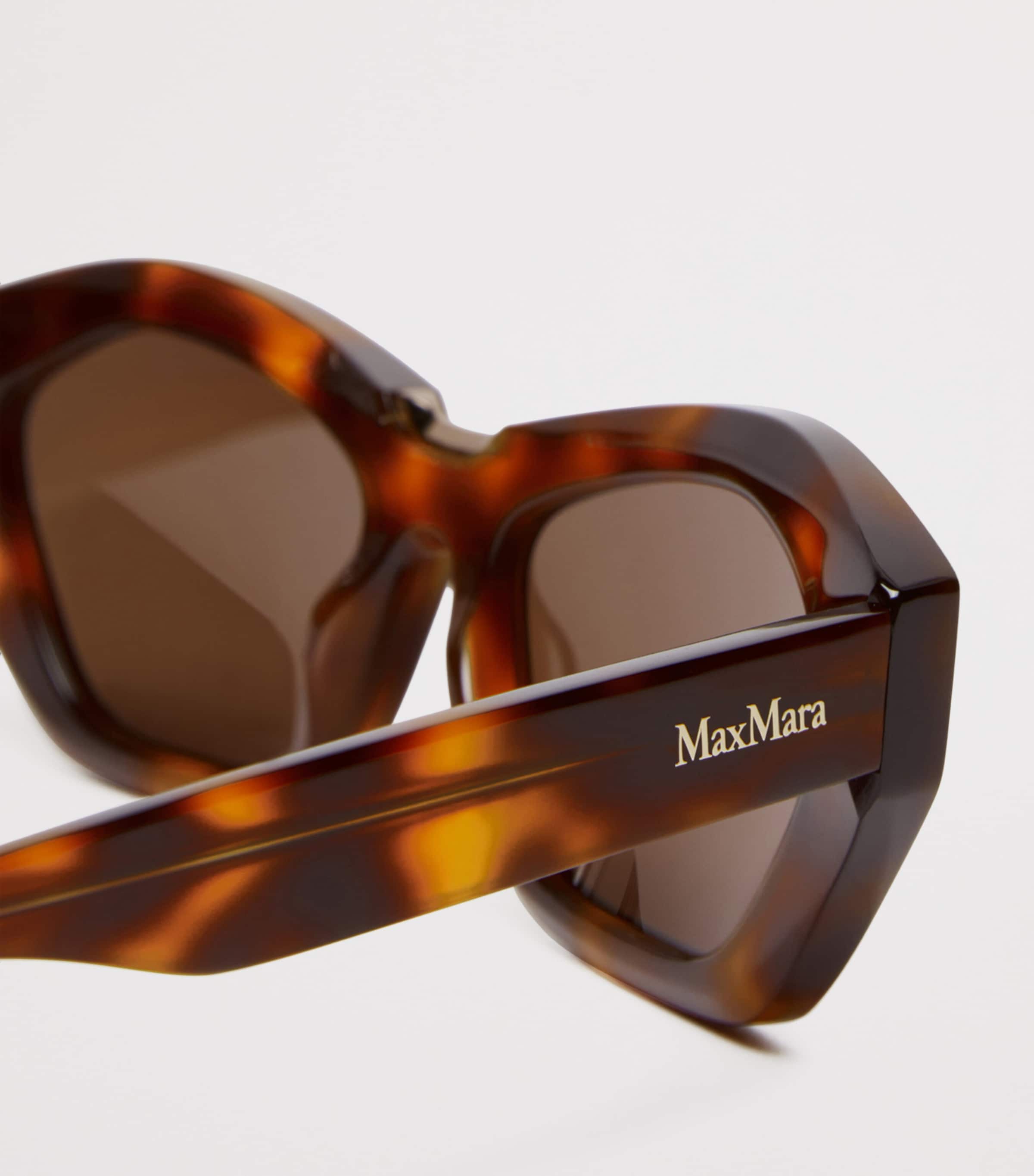 Max Mara Acetate Bold Sunglasses Tawny Bronze Brow Image 3