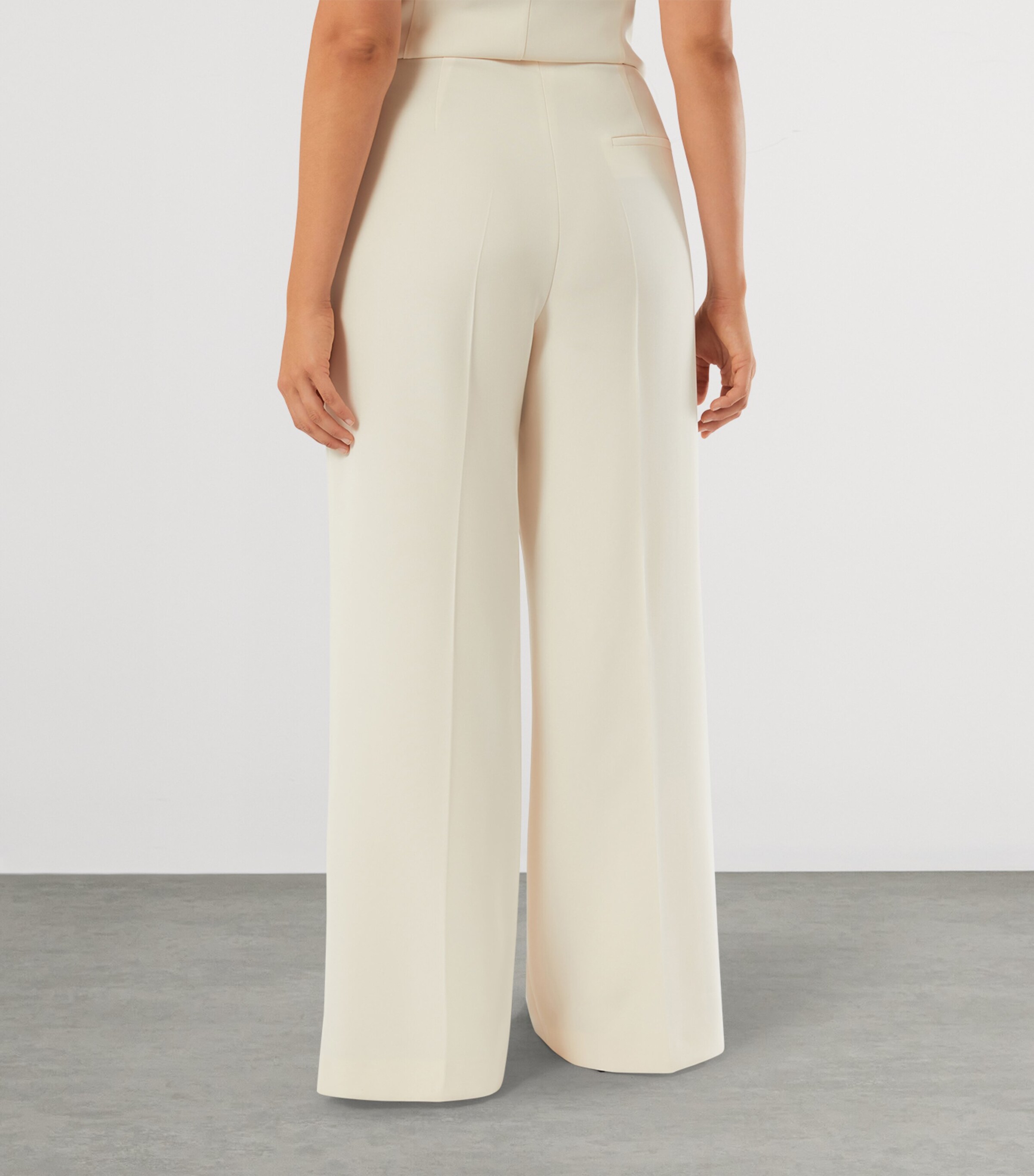 Meconagro Long Wide-Leg Trousers CHAMPAGNE Image 4
