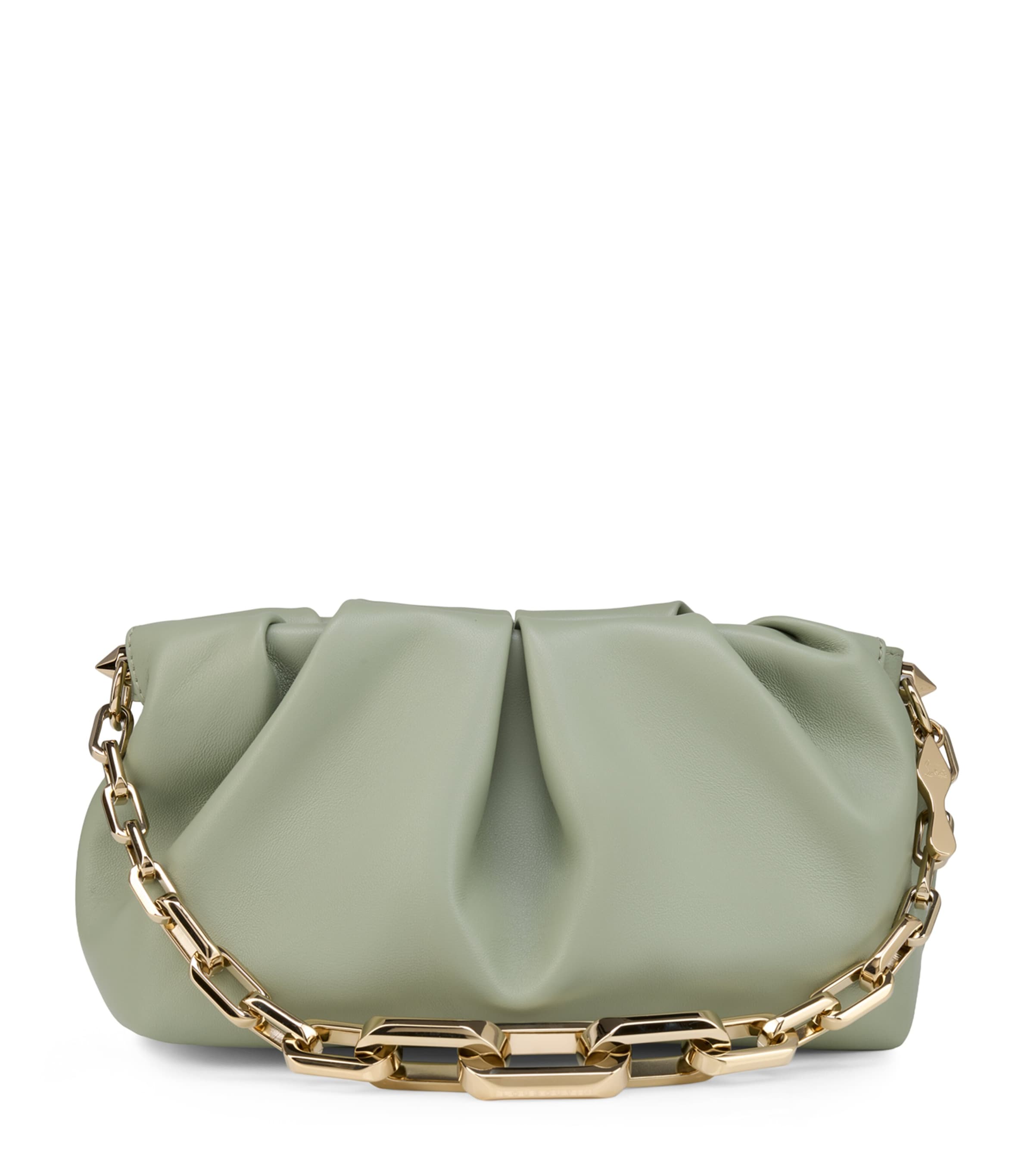 Christian Louboutin Eva Small Leather Shoulder Bag In Green
