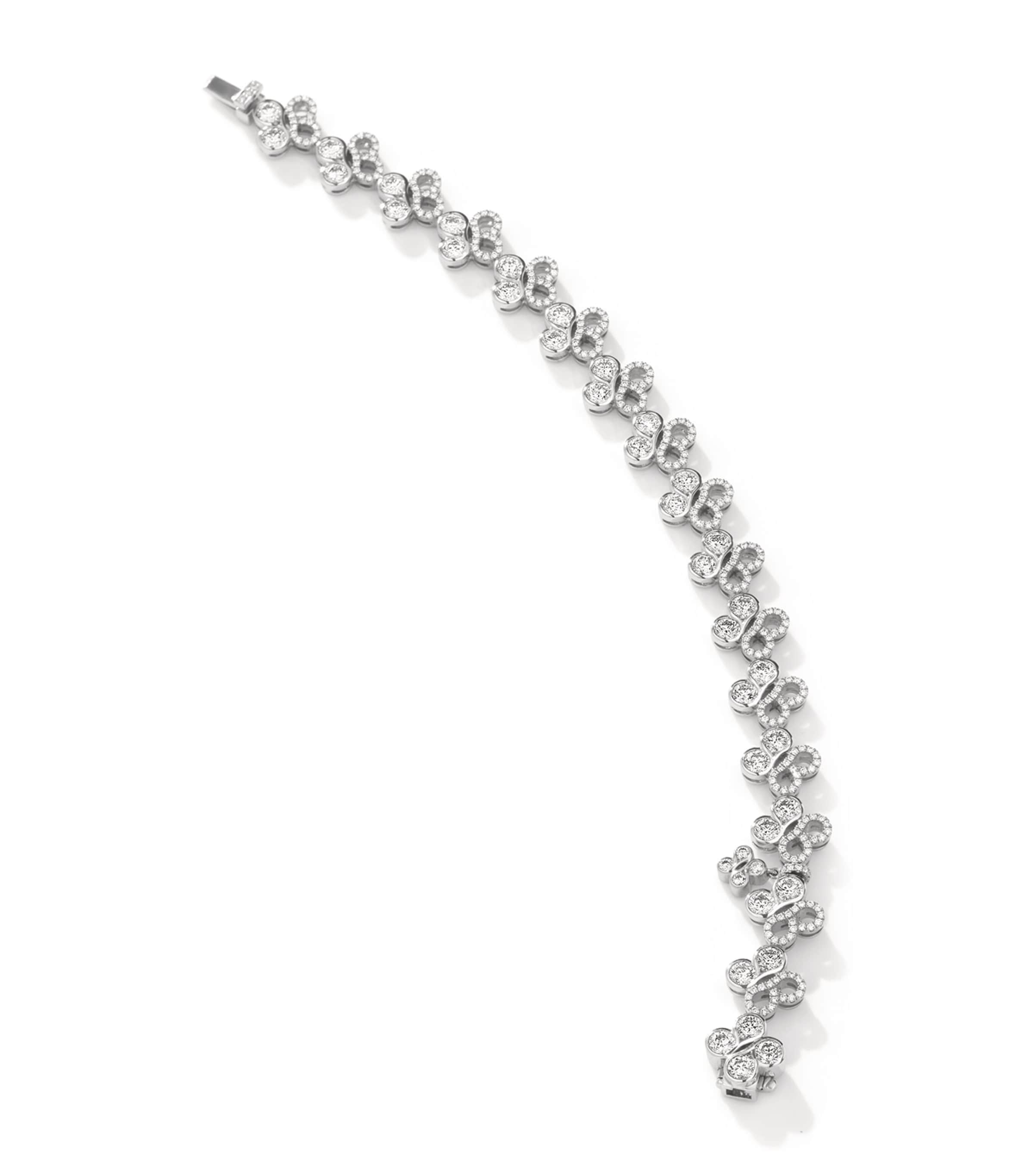 Shop Boodles Large White Gold And Diamond Be  Bracelet