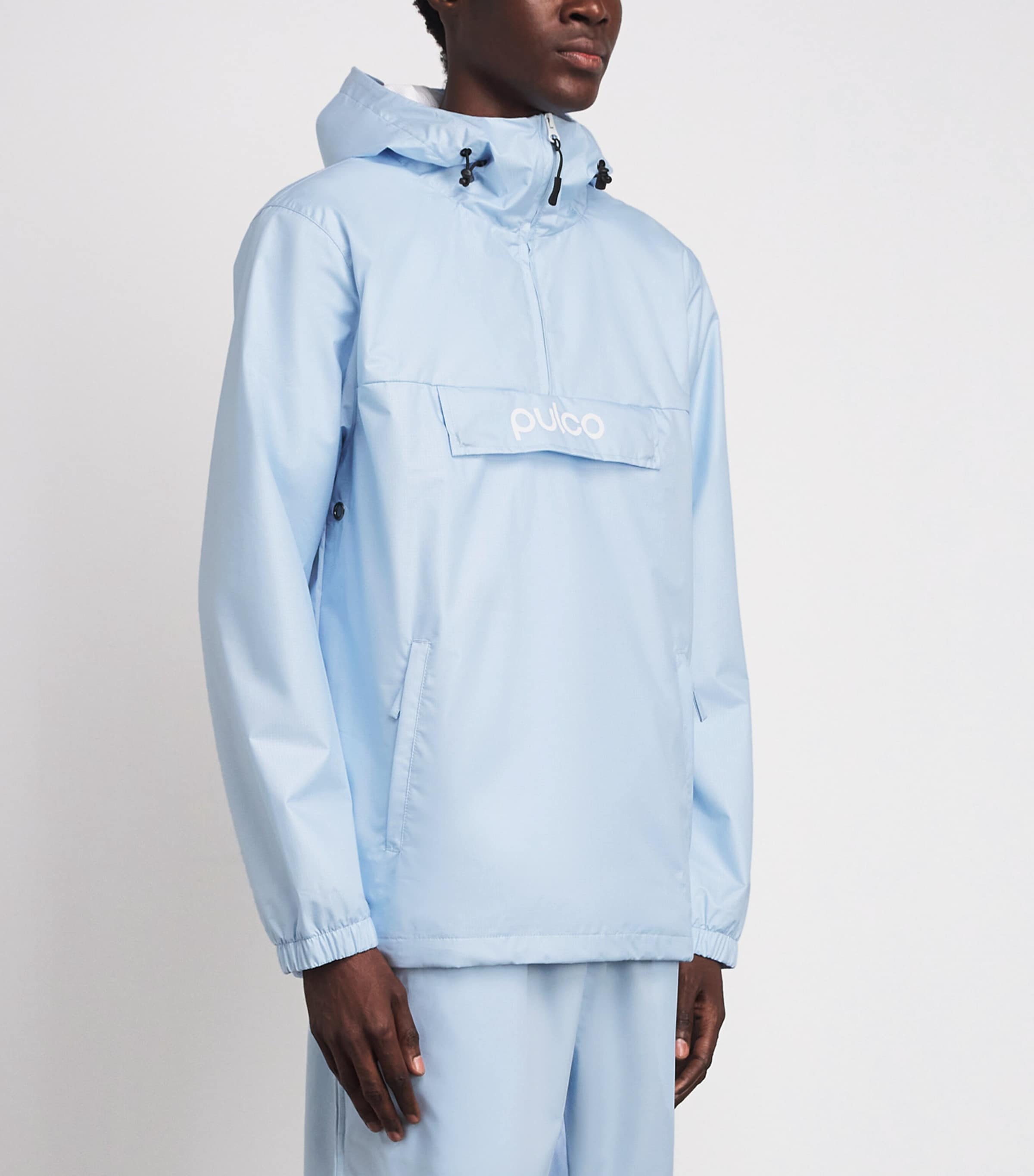 Pulco Studios Mens Water-Resistant Coaches Jacket Sky Blue Image 4
