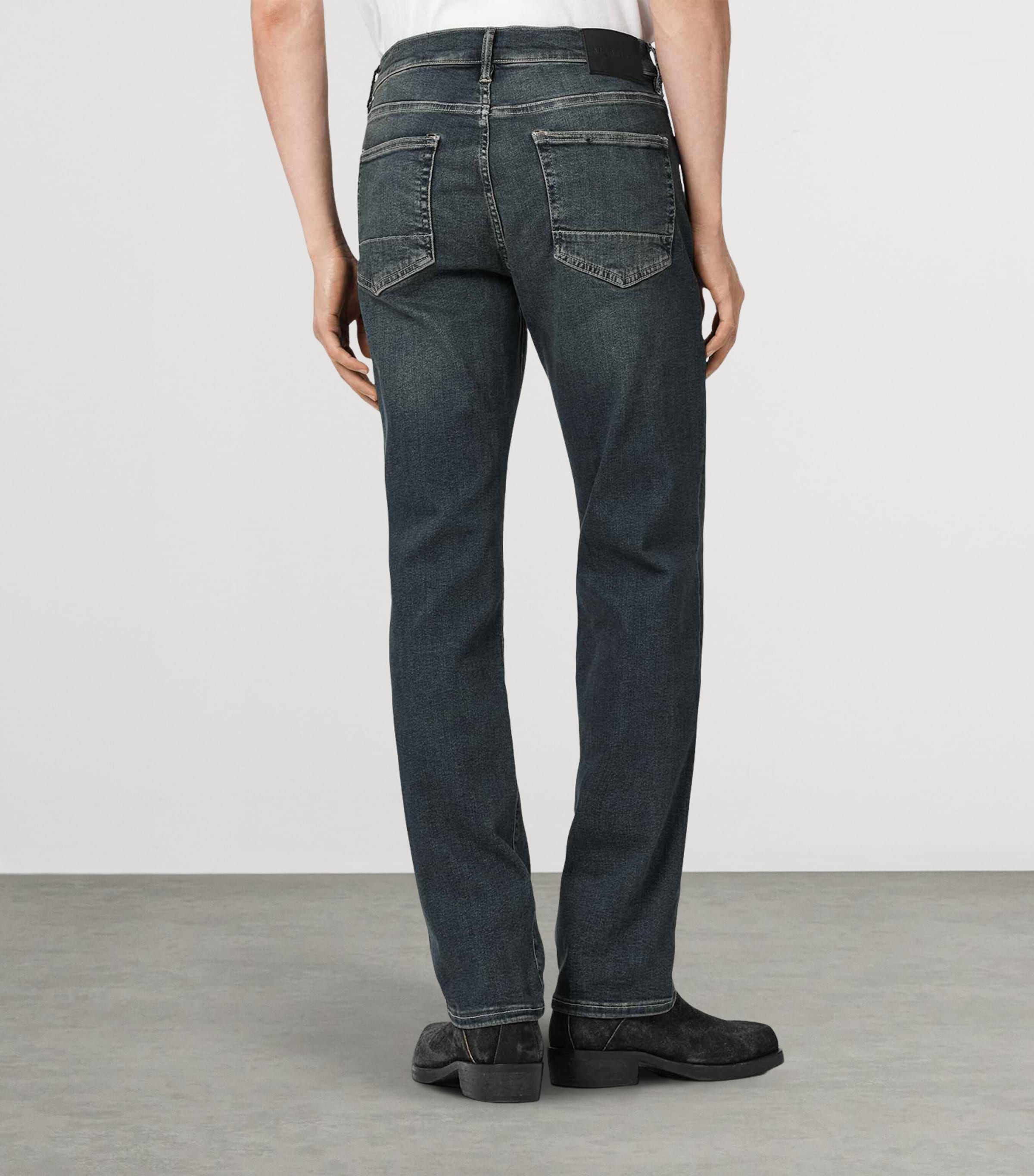 AllSaints Mens Sid Ultra Comfort Jeans Tinted Indigo Image 4