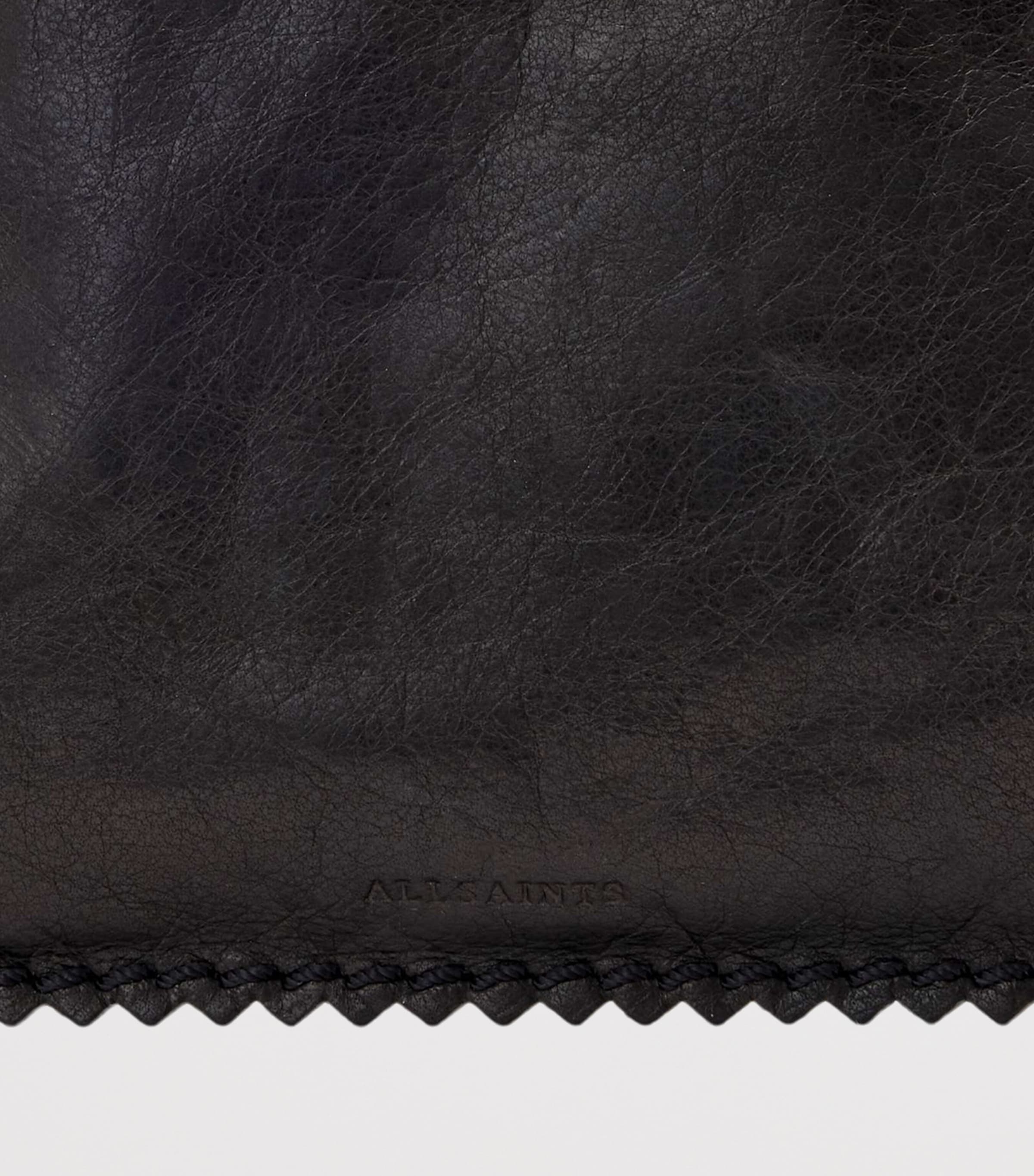 AllSaints Mini Leather Siloh Pouch Black Image 2
