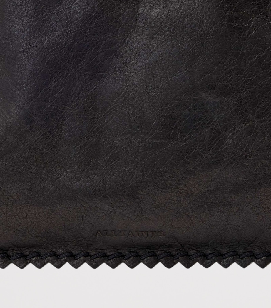 AllSaints Mini Leather Siloh Pouch Black Image 2