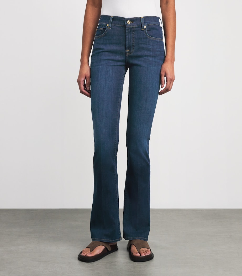 7 For All Mankind Womens B(Air) Bootcut Jeans Duchess Mid Blue Image 4