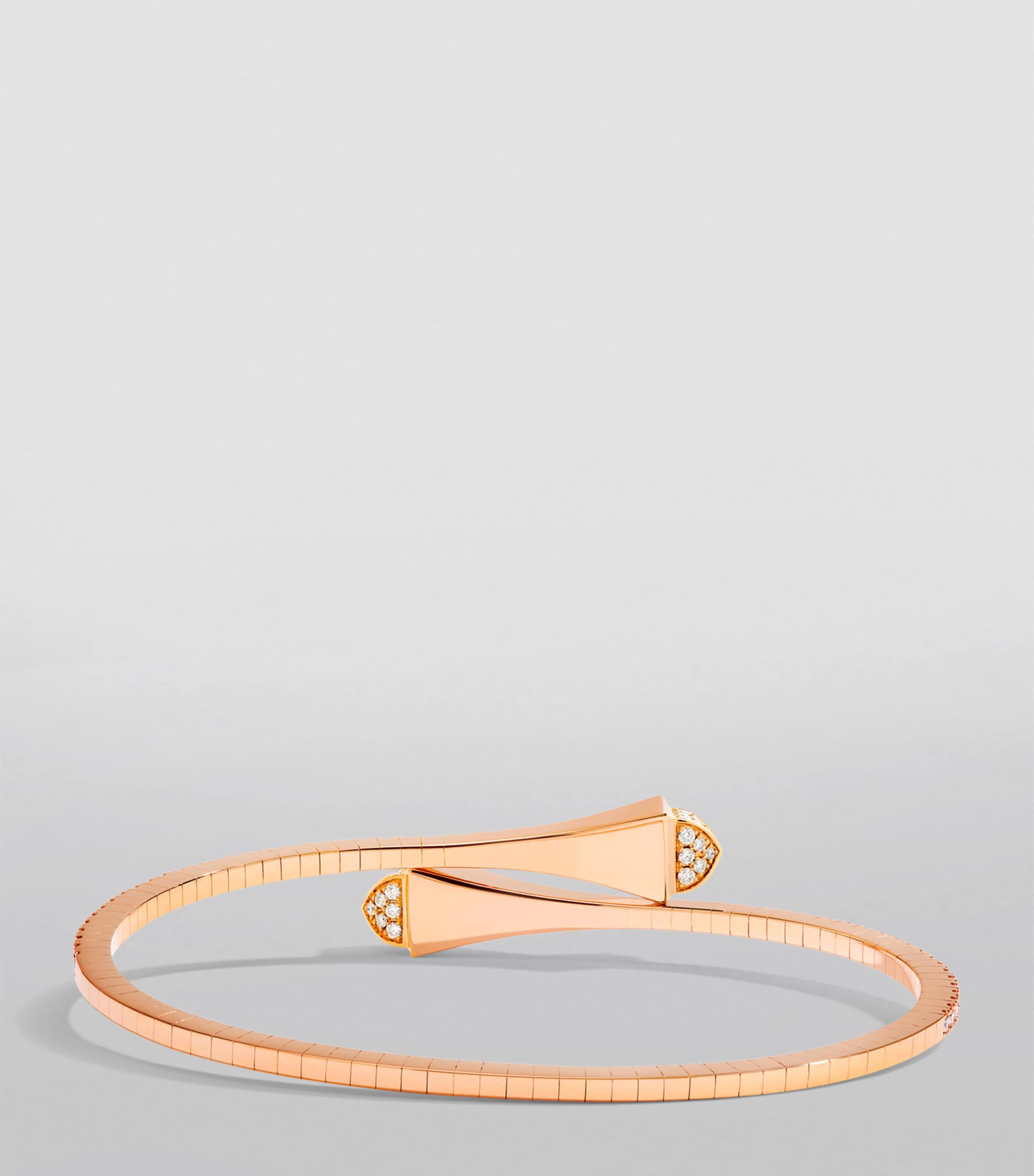Midi Rose Gold and Diamond Cleo Slip-On Bracelet ROSE GOLD Image 2