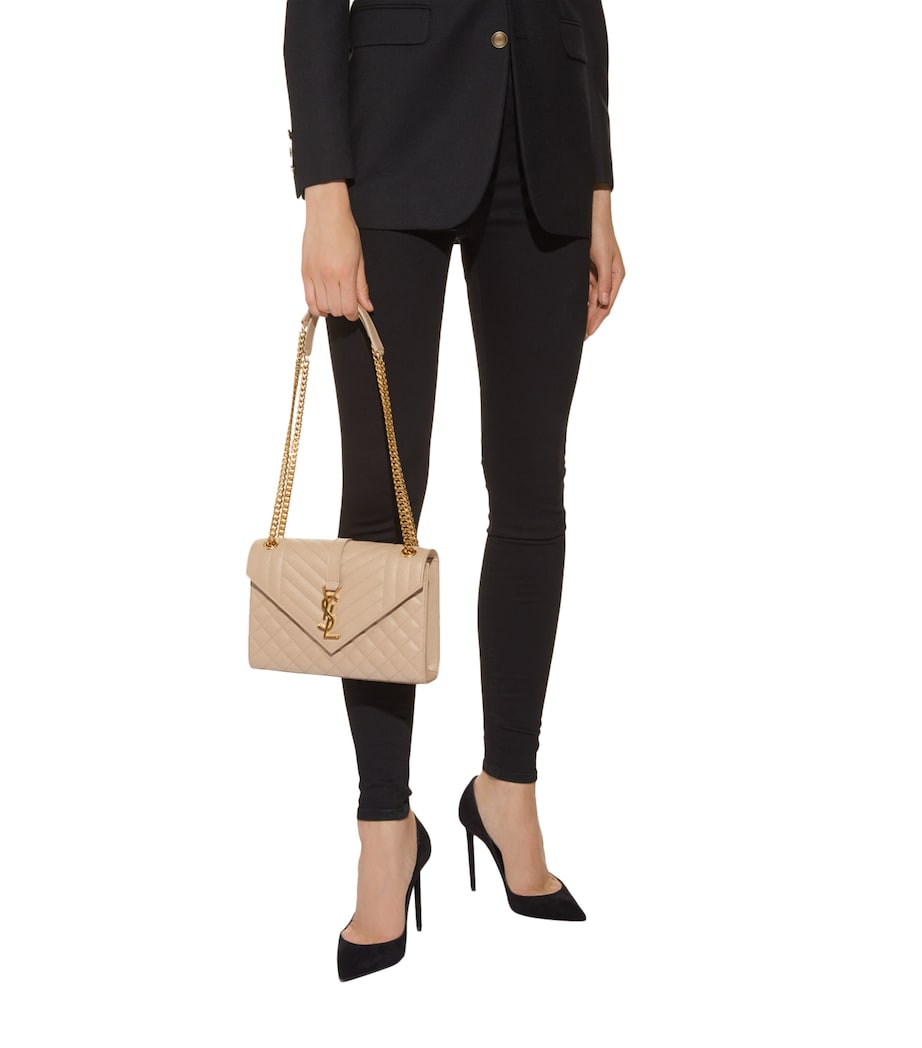 Saint Laurent Medium Envelope Matelassé Shoulder Bag Image 4
