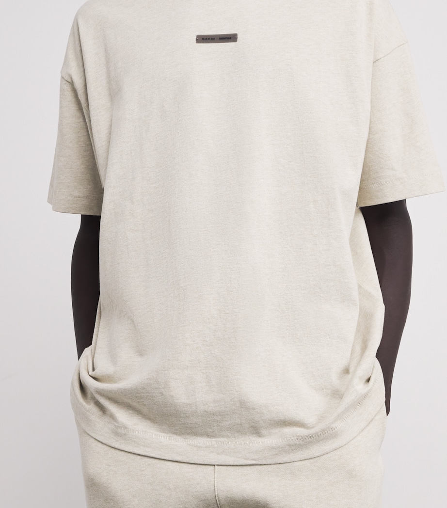 Cotton Marl Oversized Logo T-Shirt HEATHER STONE Image 6