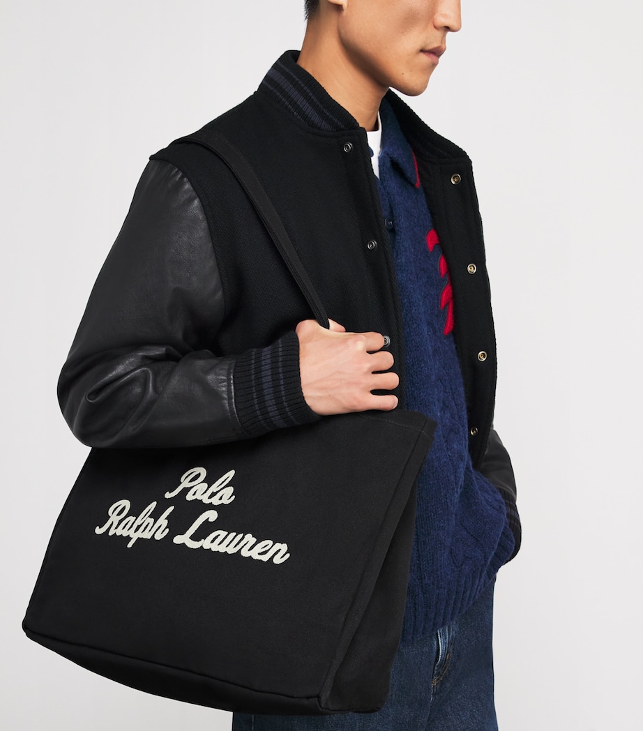 Cotton Logo Tote Bag BLACK Image 2