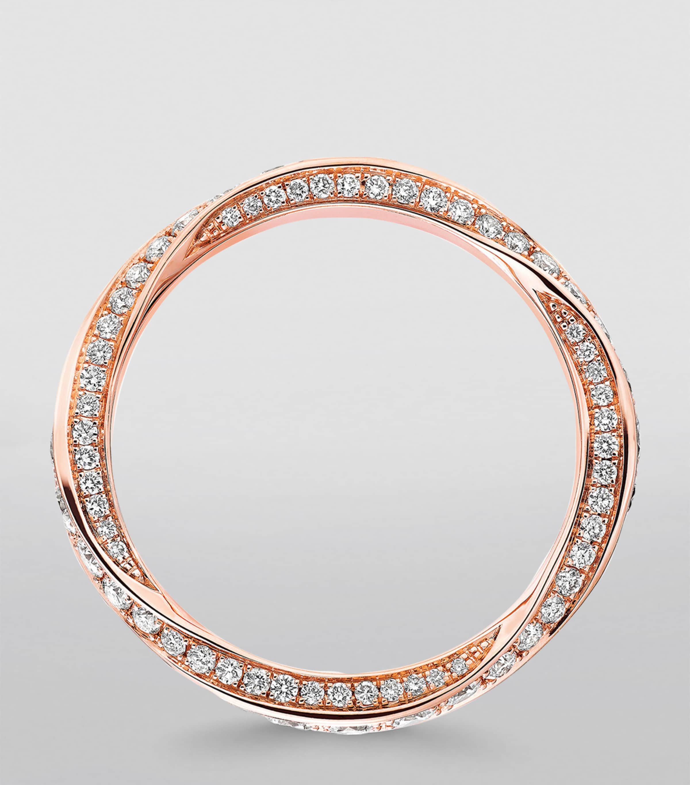 Rose Gold and Diamond Spiral Ring ROSE GOLD Image 6