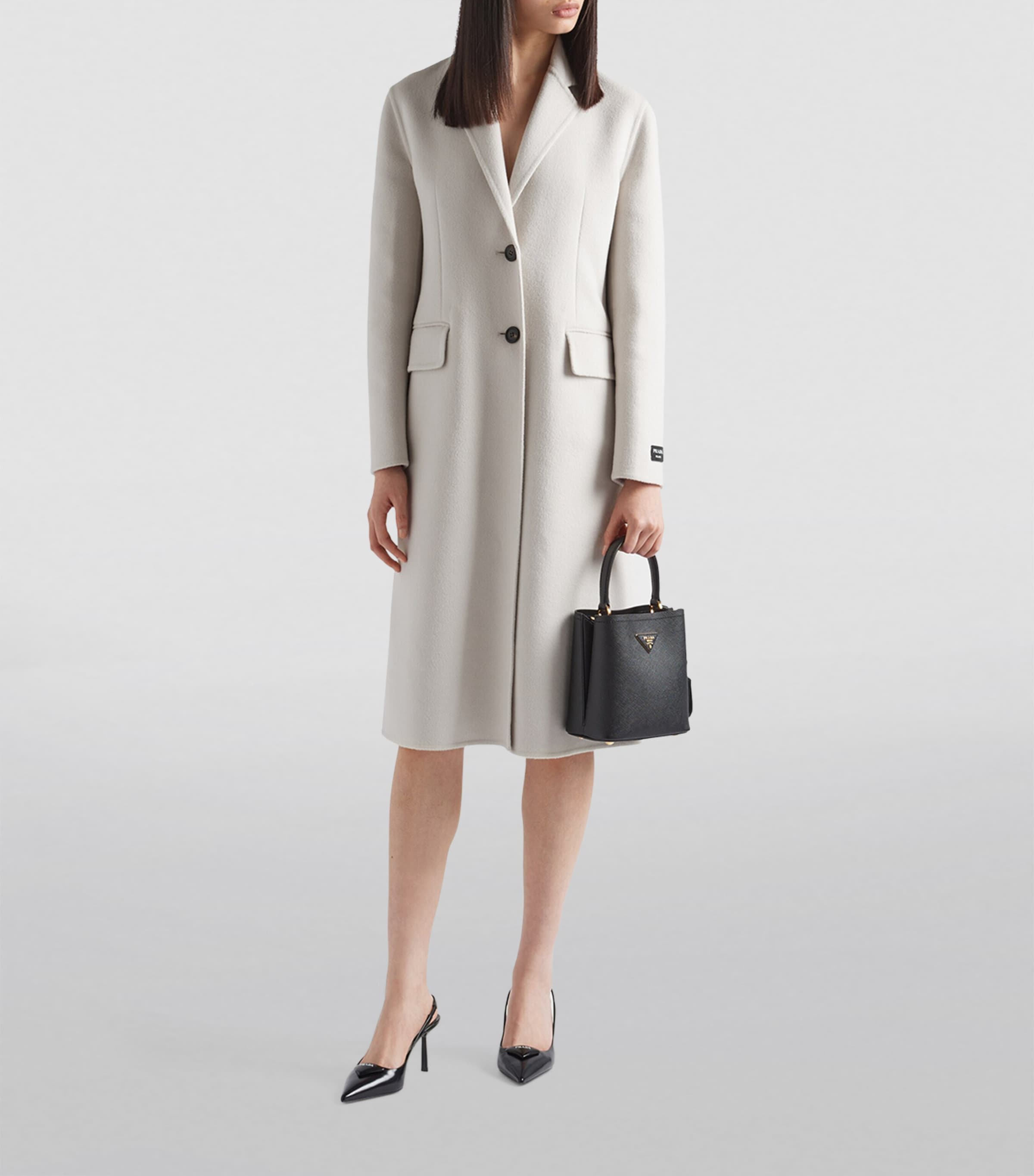 Small Leather Saffiano Panier Top-Handle Bag F0002 Image 7