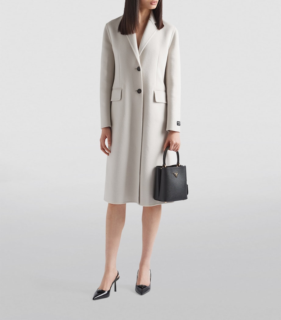 Small Leather Saffiano Panier Top-Handle Bag F0002 Image 7