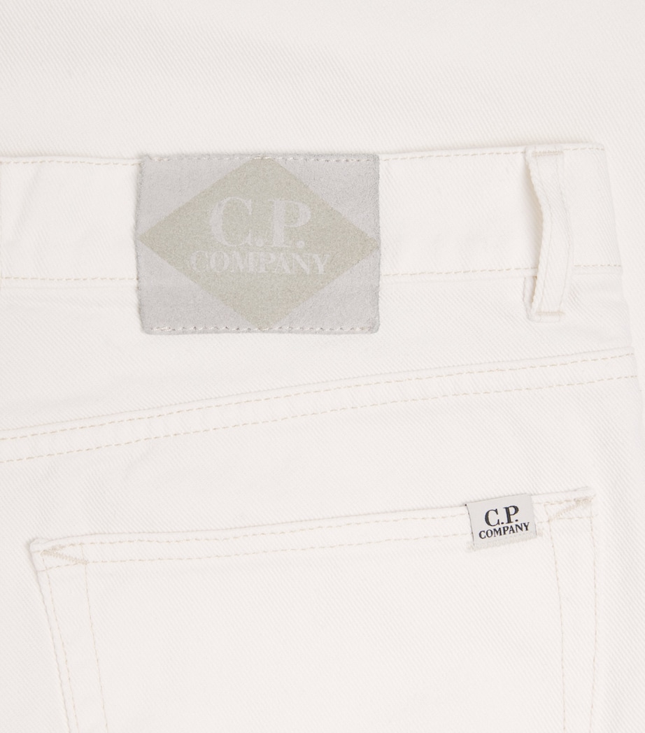 C.P. Company Mens Mid-Rise Straight Jeans Gauze White Image 6