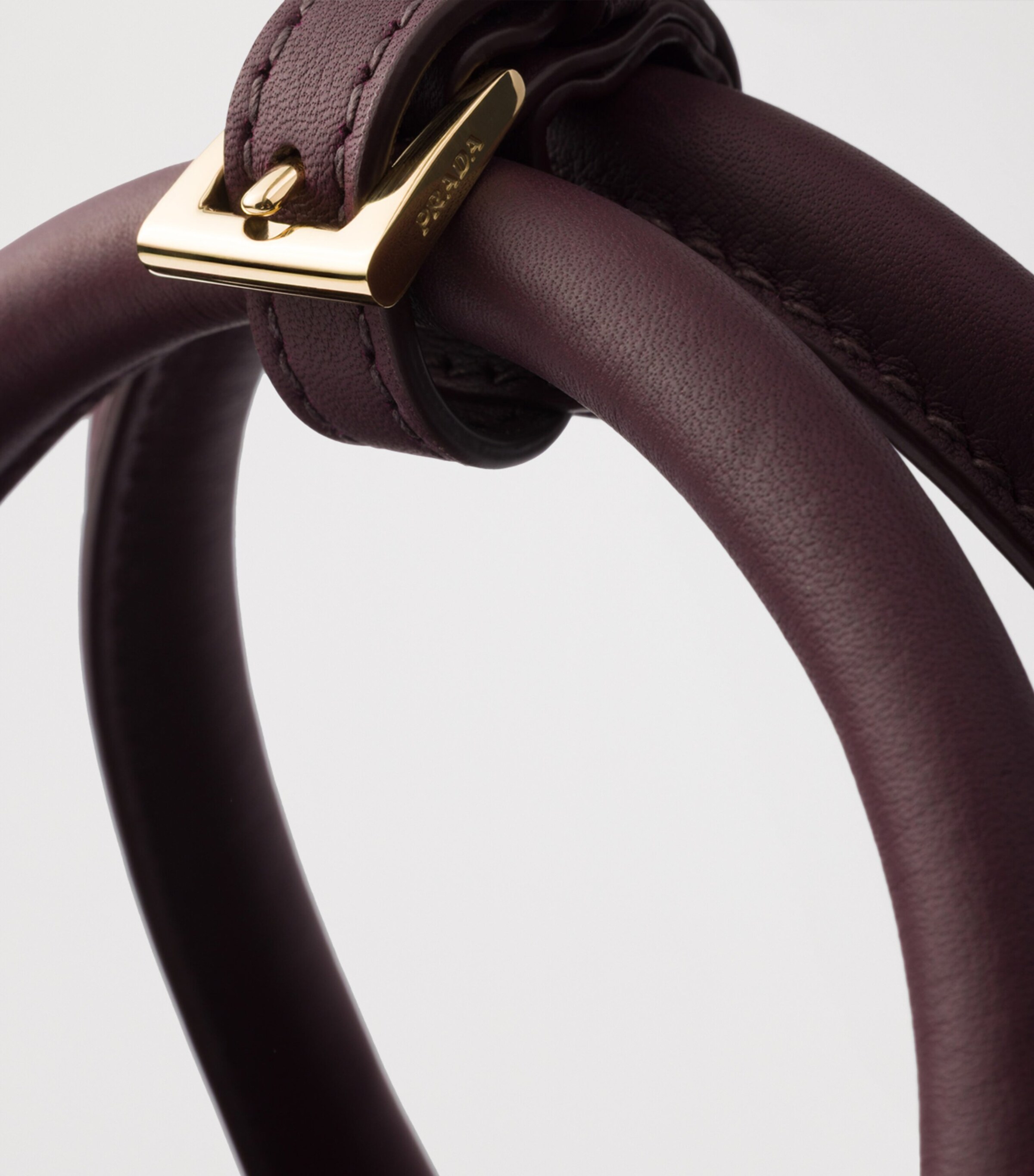 Prada Medium Suede Buckle Tote Bag Image 6