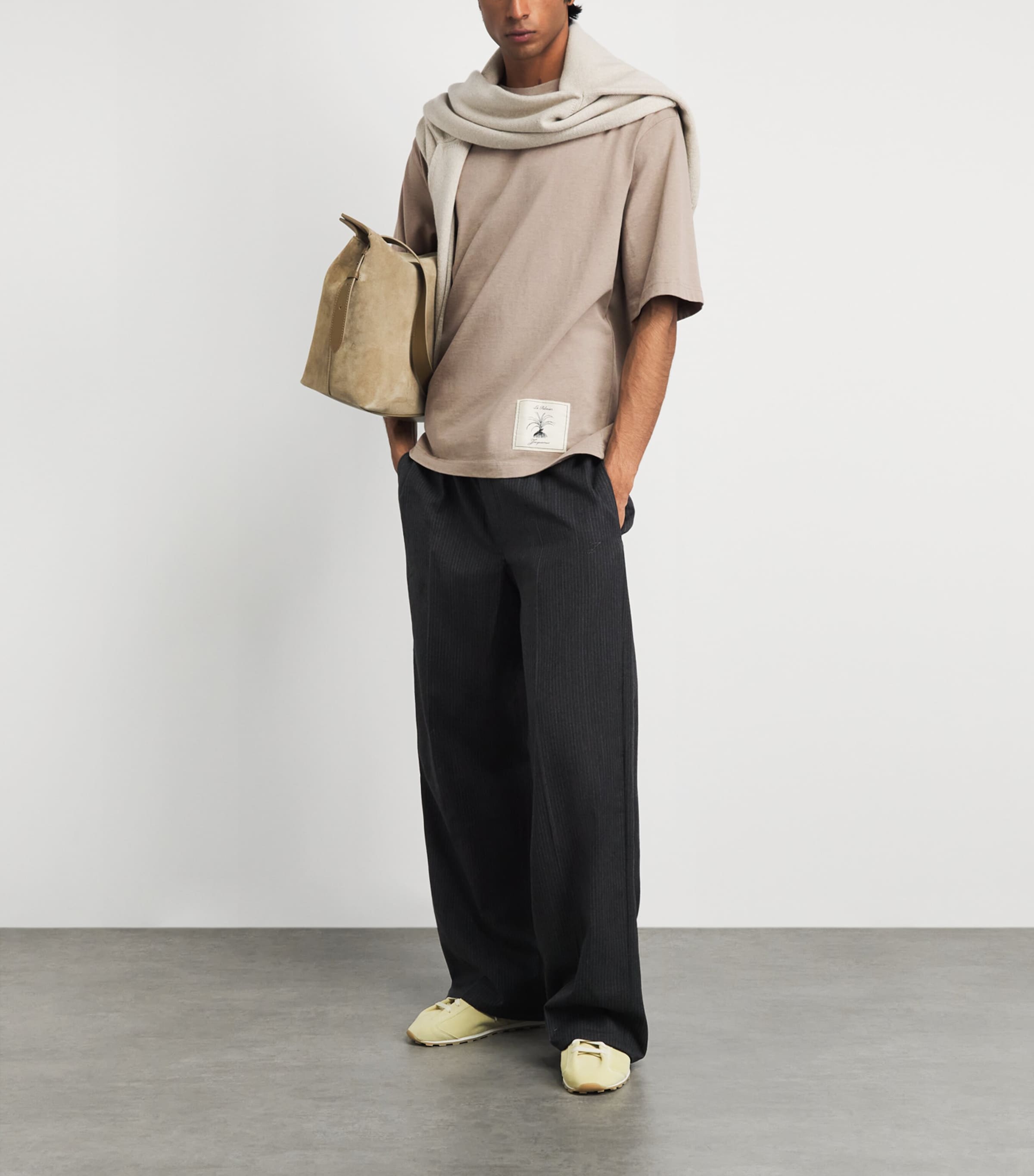 Jacquemus Mens Cotton Torneo T-Shirt Beige Image 2