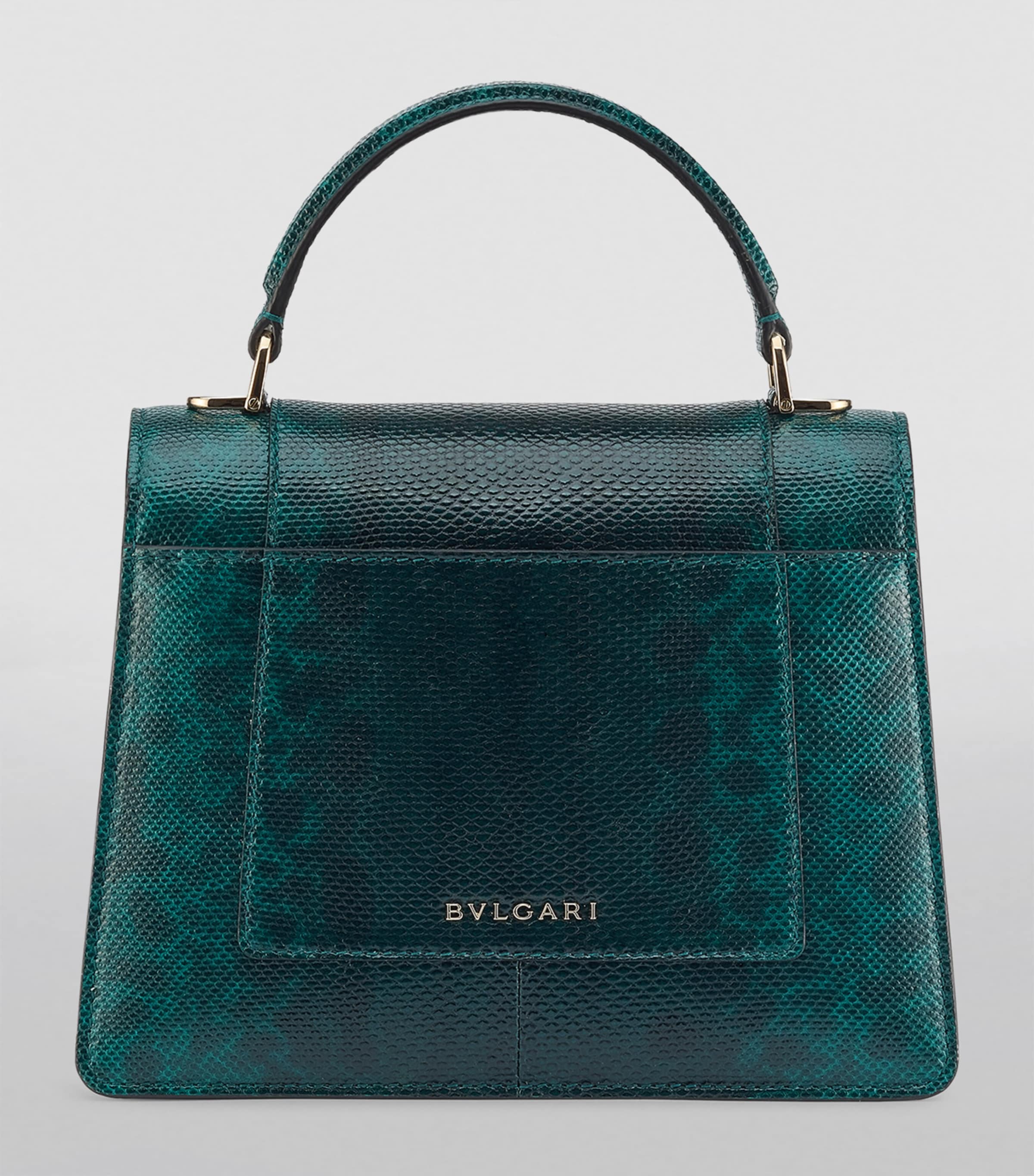 Karung Leather Serpenti Forever Top-Handle Bag GREEN DARK Image 2