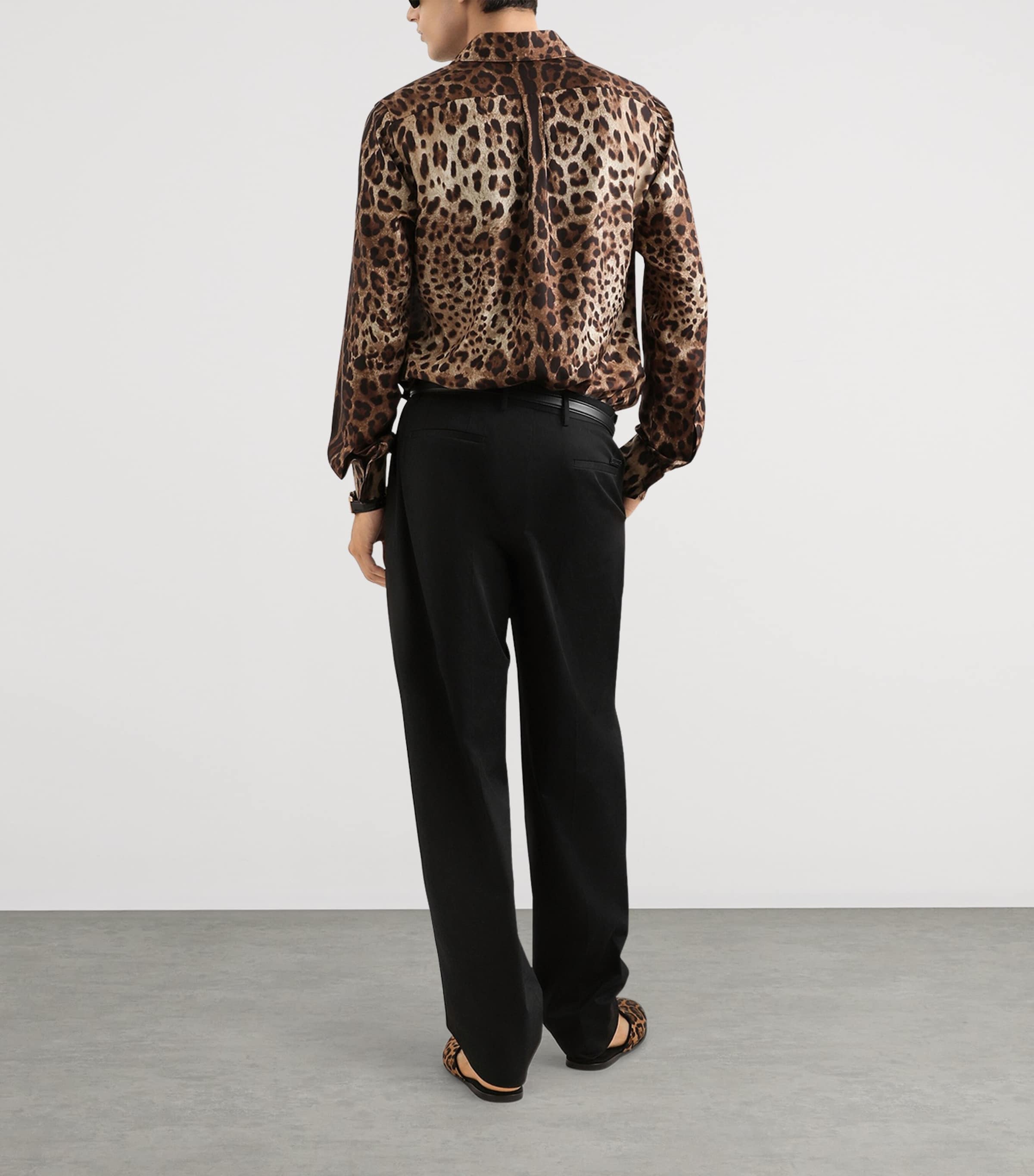 Silk Leopard Print Shirt HY13M-LEO NEW Image 3