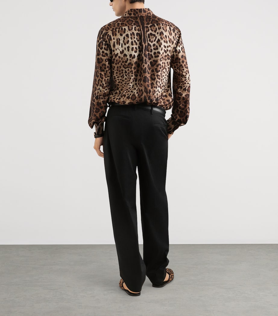Silk Leopard Print Shirt HY13M-LEO NEW Image 3