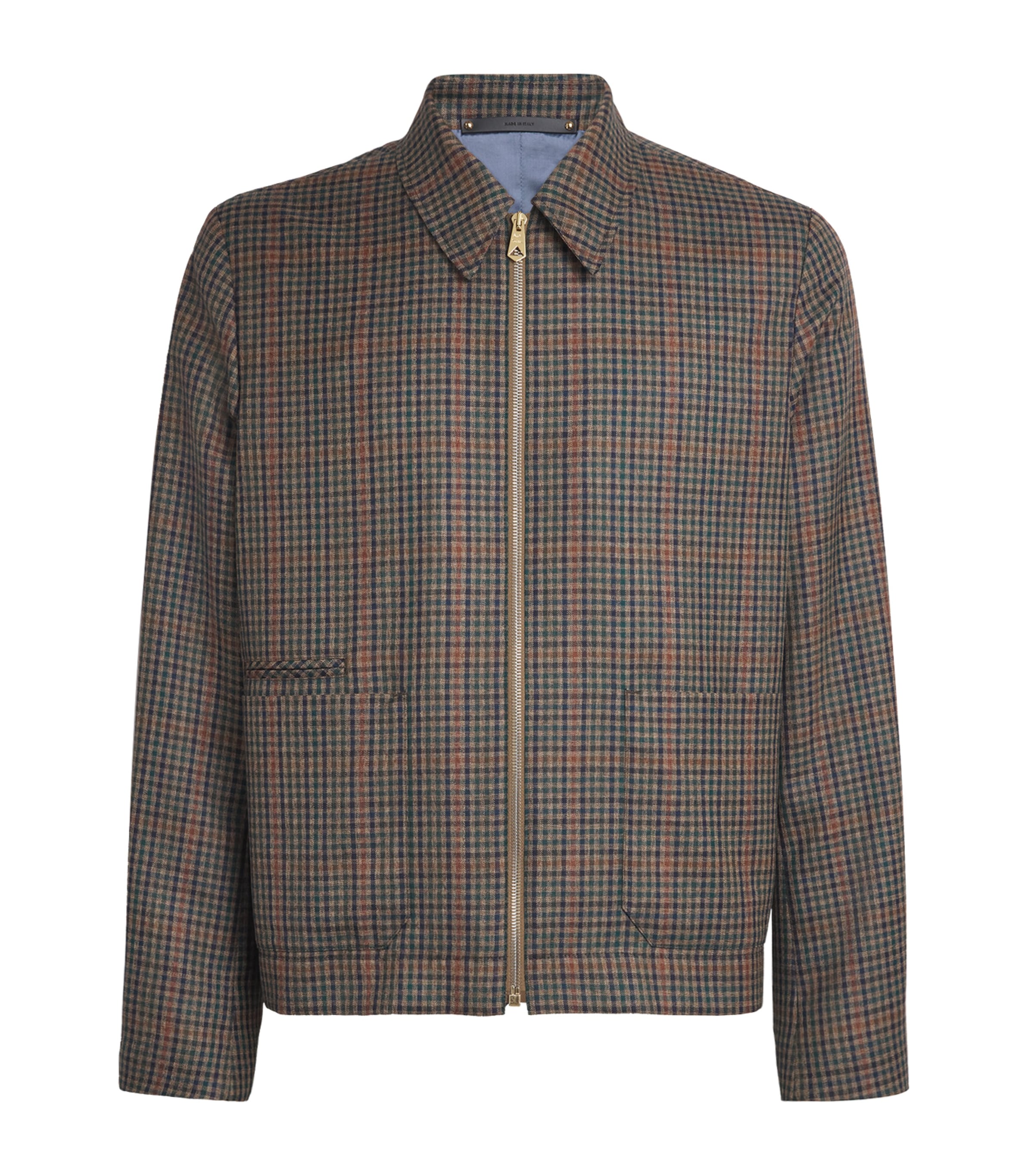 Wool Check Jacket 62_TAN Image 1