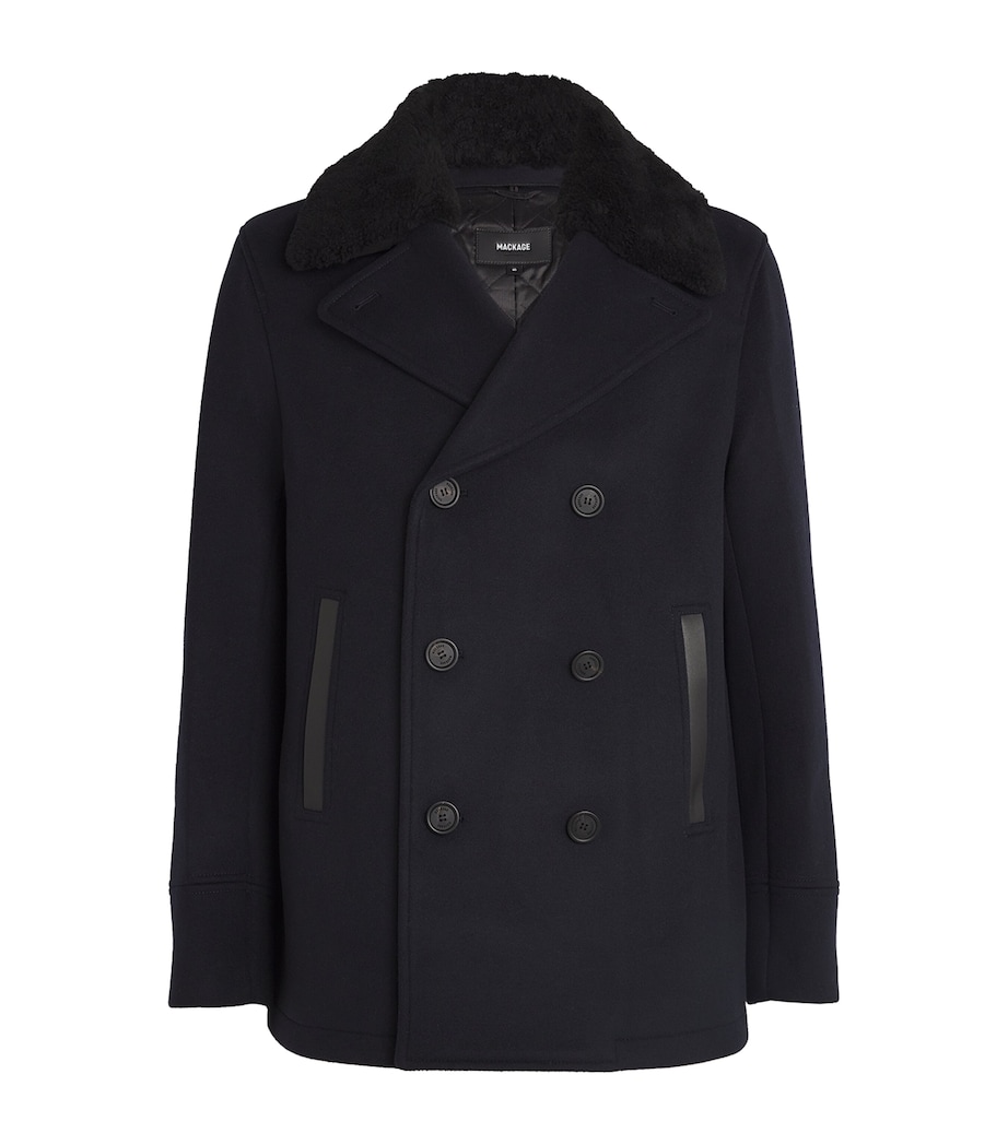 Wool Cole Pea Coat NAVY Image 1