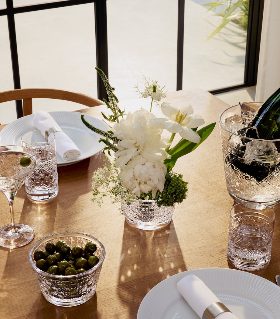 Crystal Opulence Ice Bucket and Tongs Set CLEAR Image 6