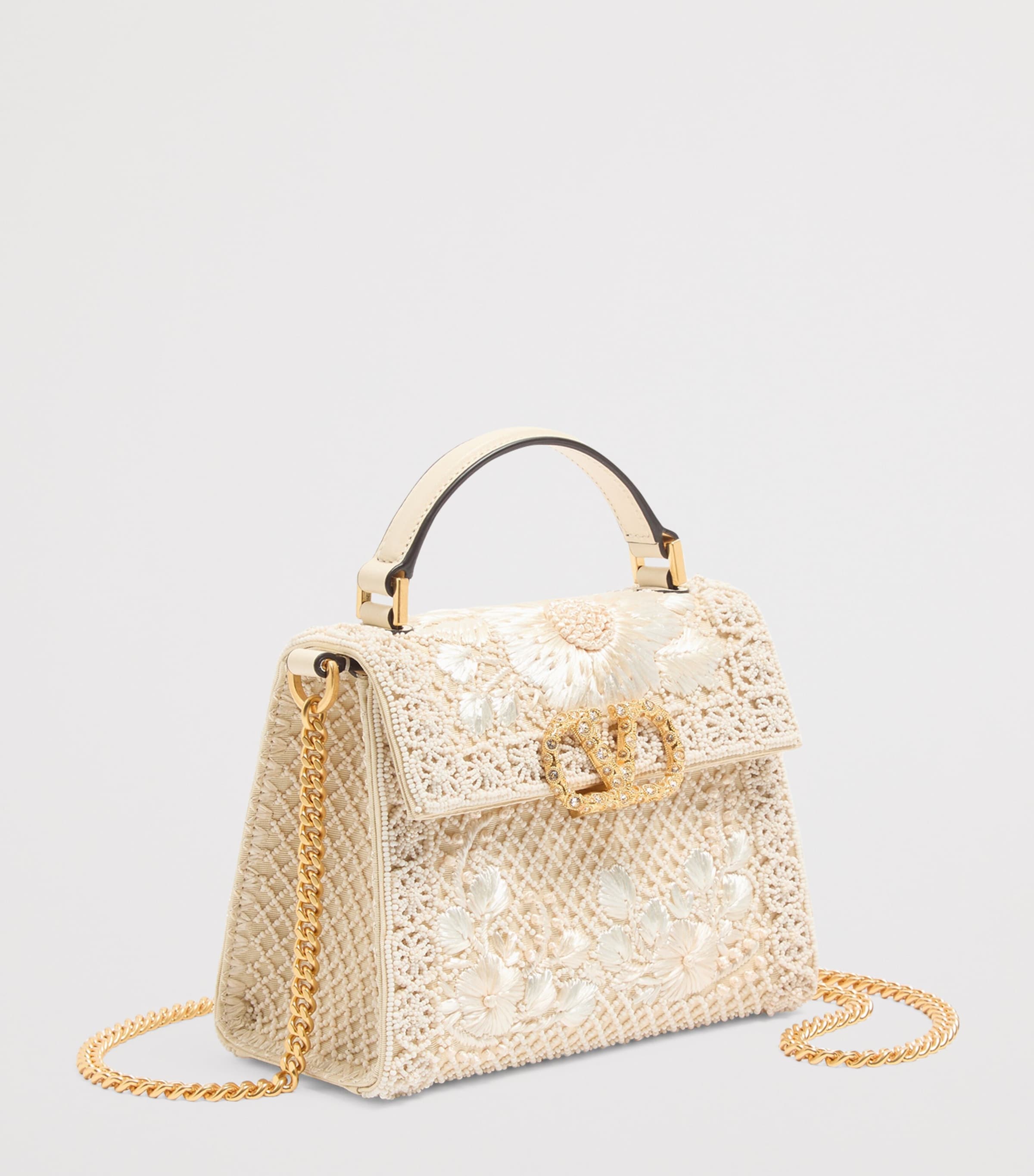 Valentino Garavani Mini Embroidered VSLING Top-Handle Bag Image 2
