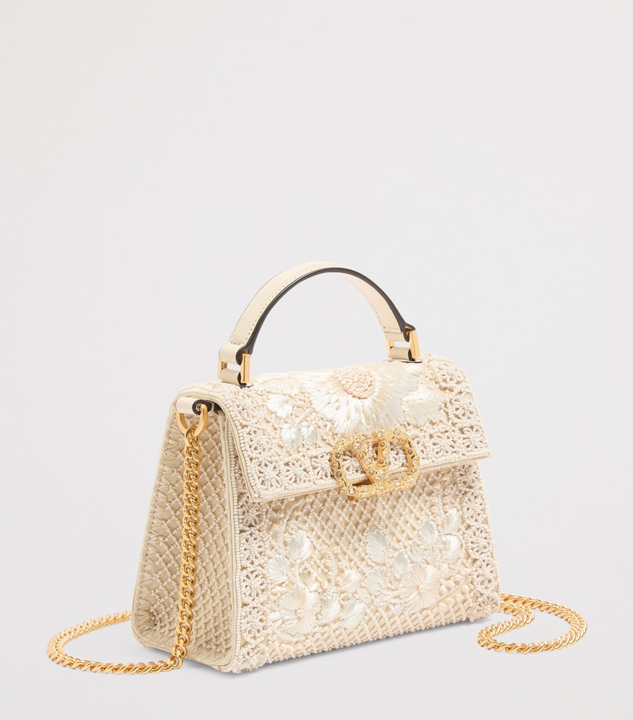 Valentino Garavani Mini Embroidered VSLING Top-Handle Bag Image 2
