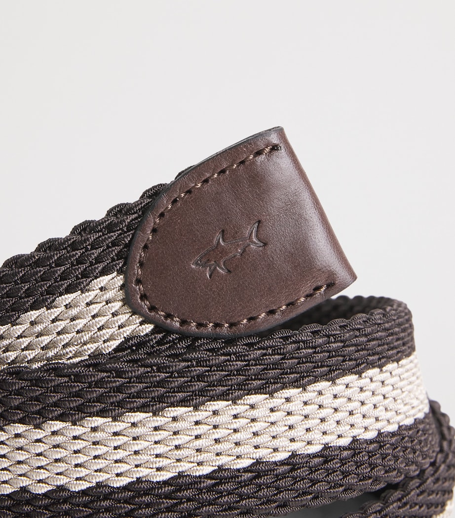 Paul & Shark Cotton Woven Reversible Belt Marrone Beige Image 4