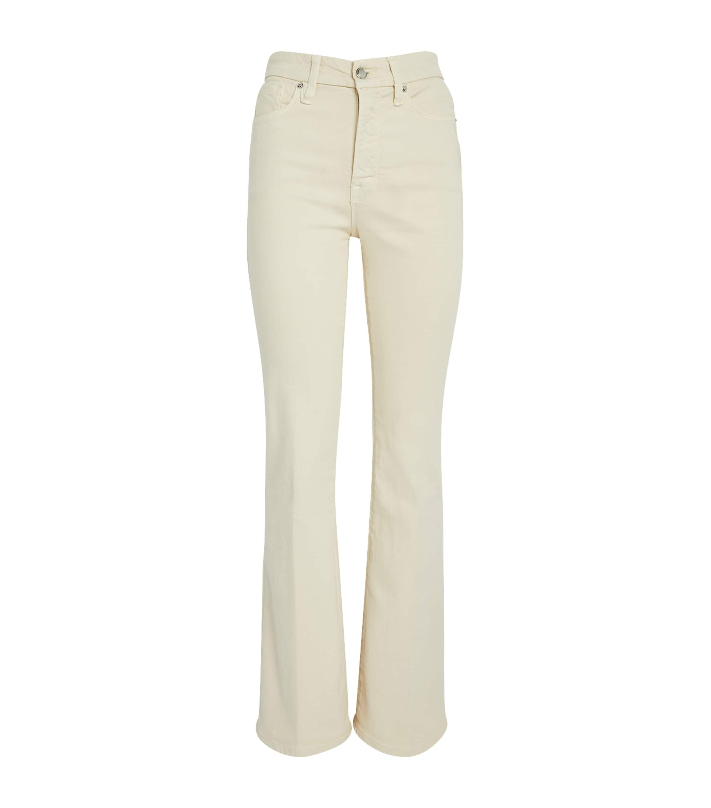 Shop Good American Good Classic Slim Bootcut Jeans In Ivory